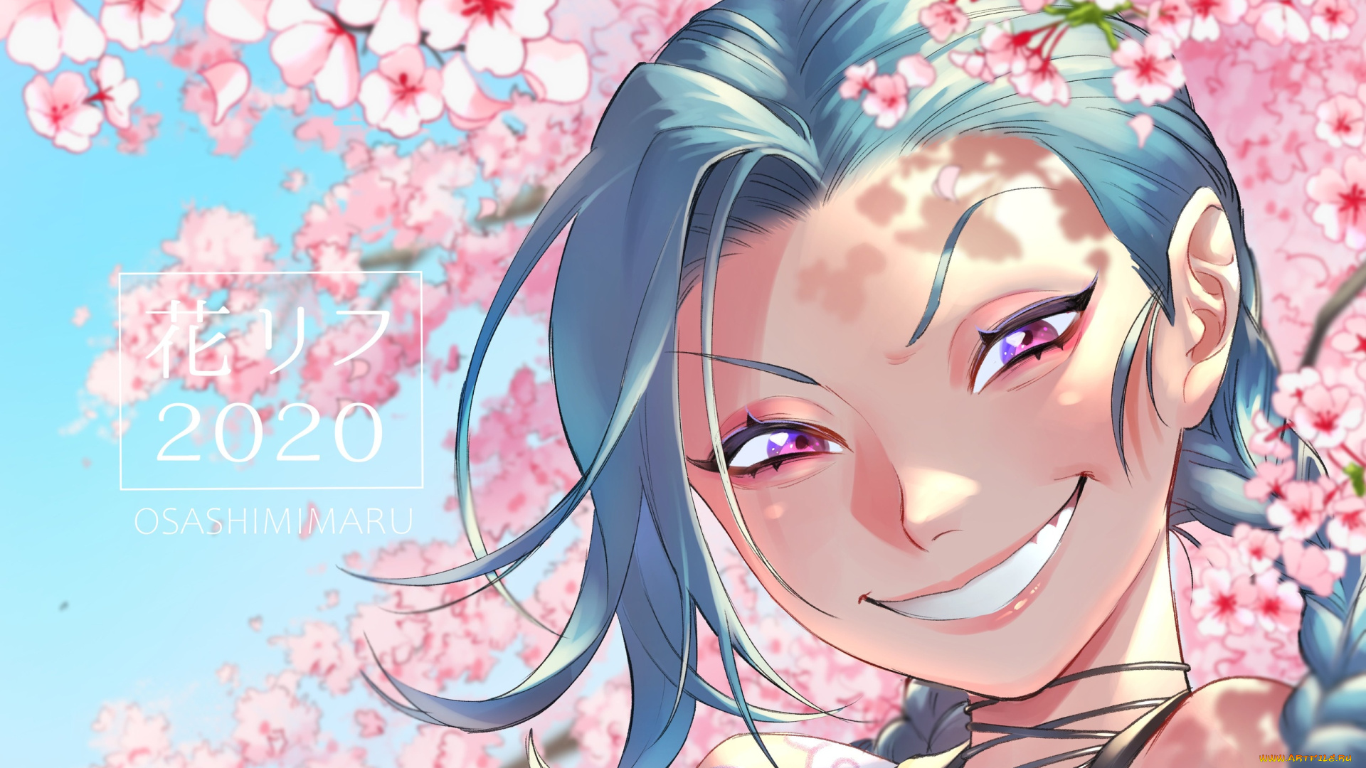 видео, игры, league, of, legends, джинкс, лицо, улыбка, сакура