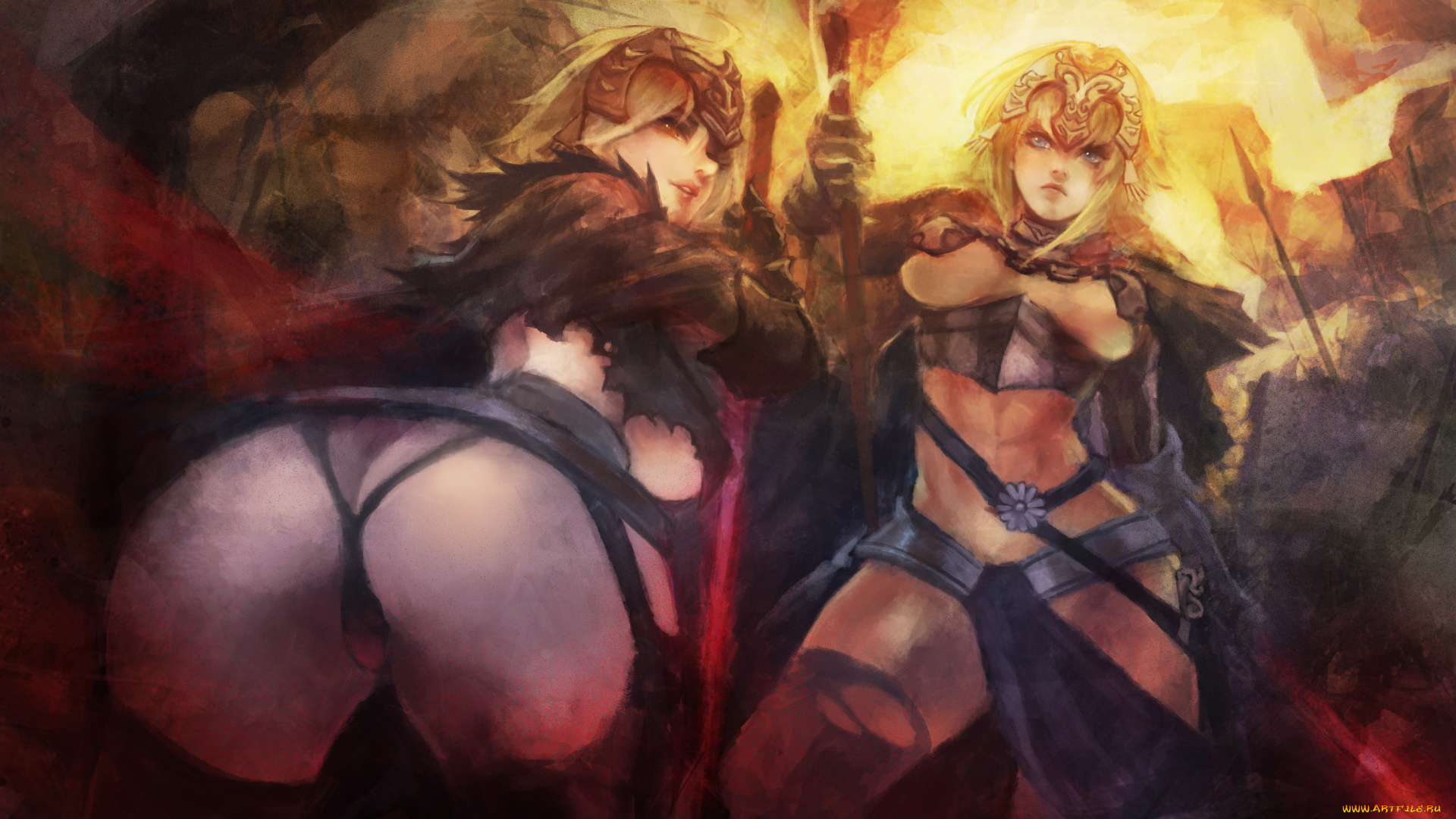 fate, grand, order, аниме, stay, night, , grand, order, , apocrypha, девушки, фон, униформа, взгляд