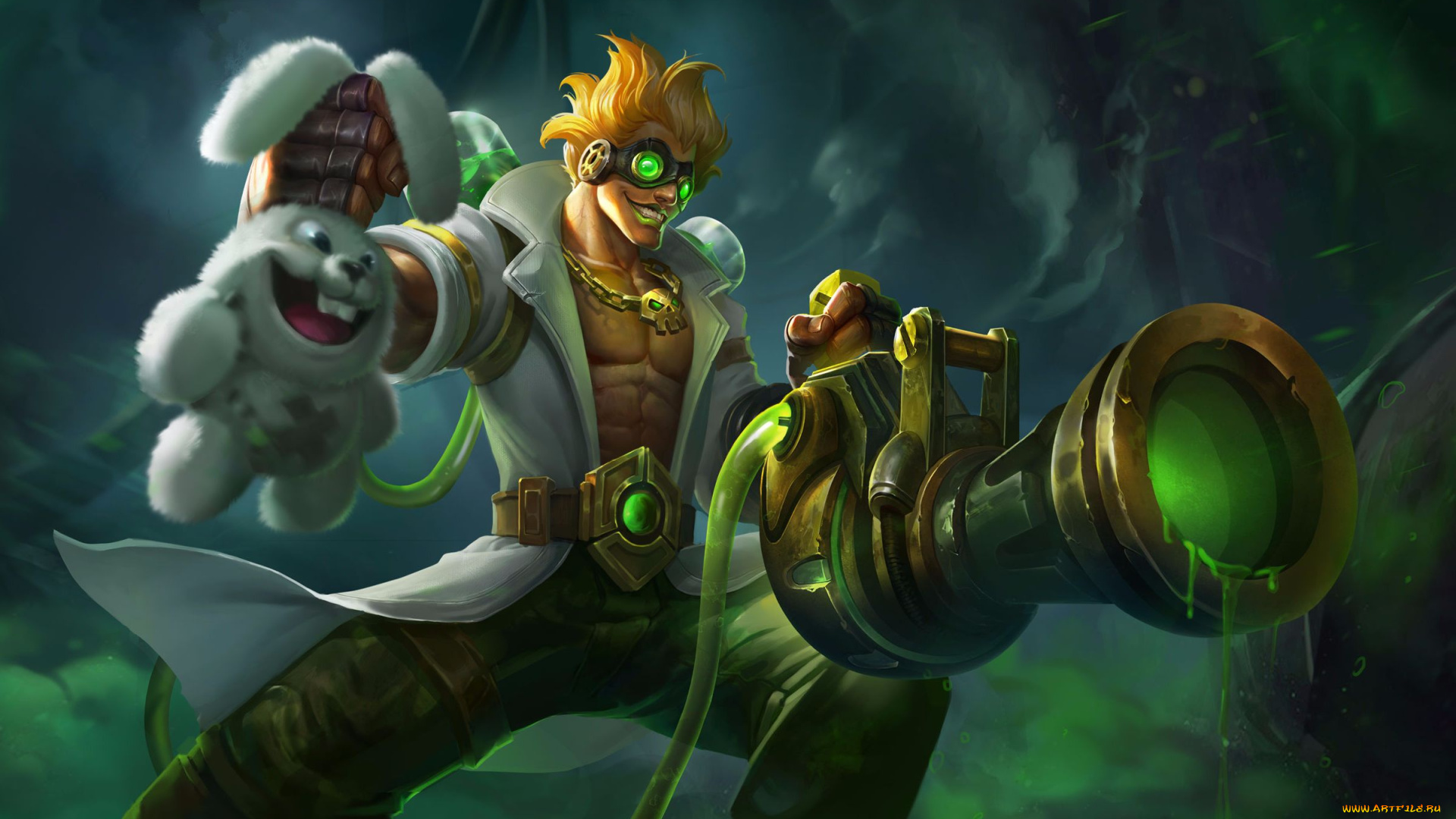 видео, игры, heroes, evolved, парень, пушка, заяц