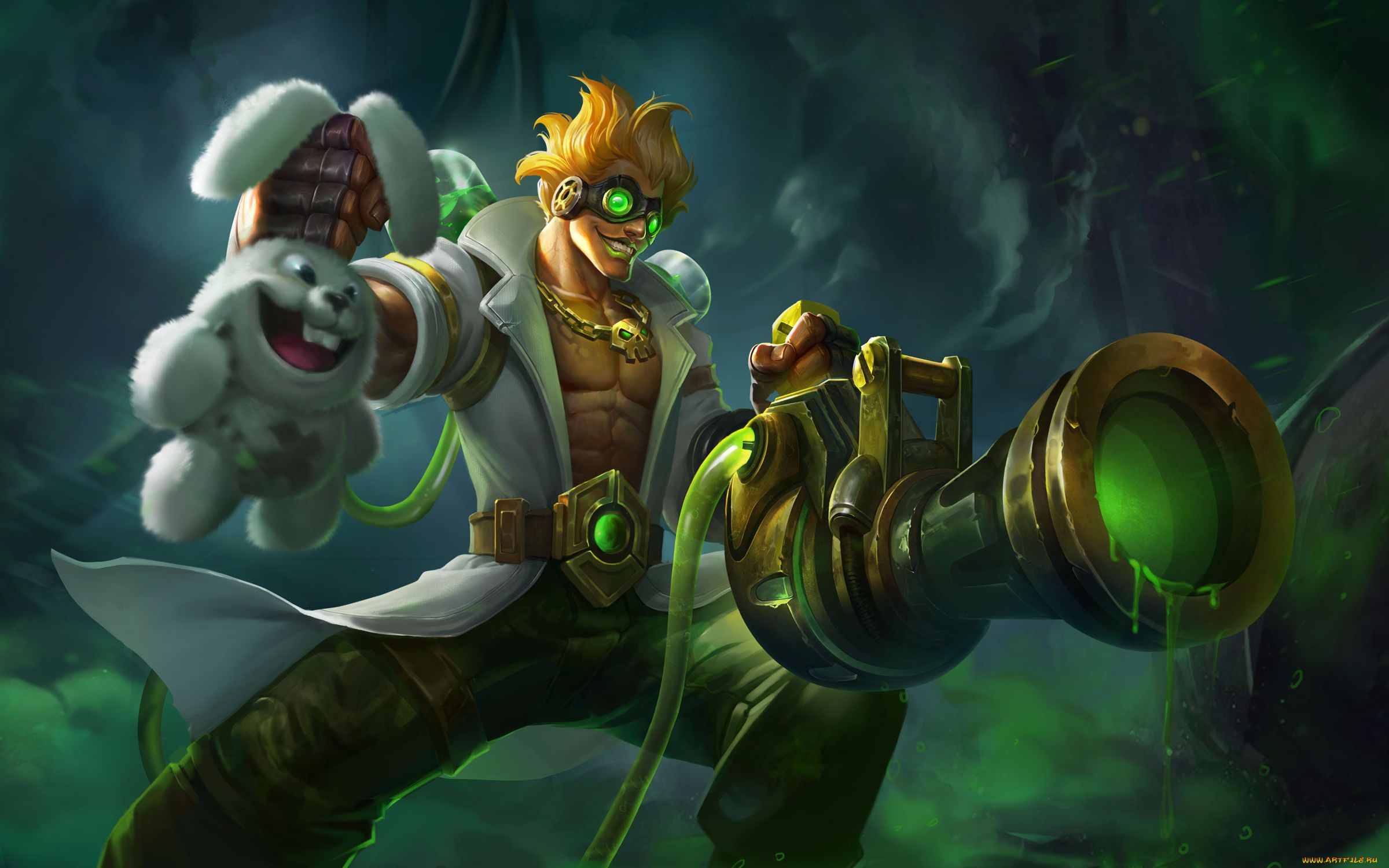 видео, игры, heroes, evolved, парень, пушка, заяц