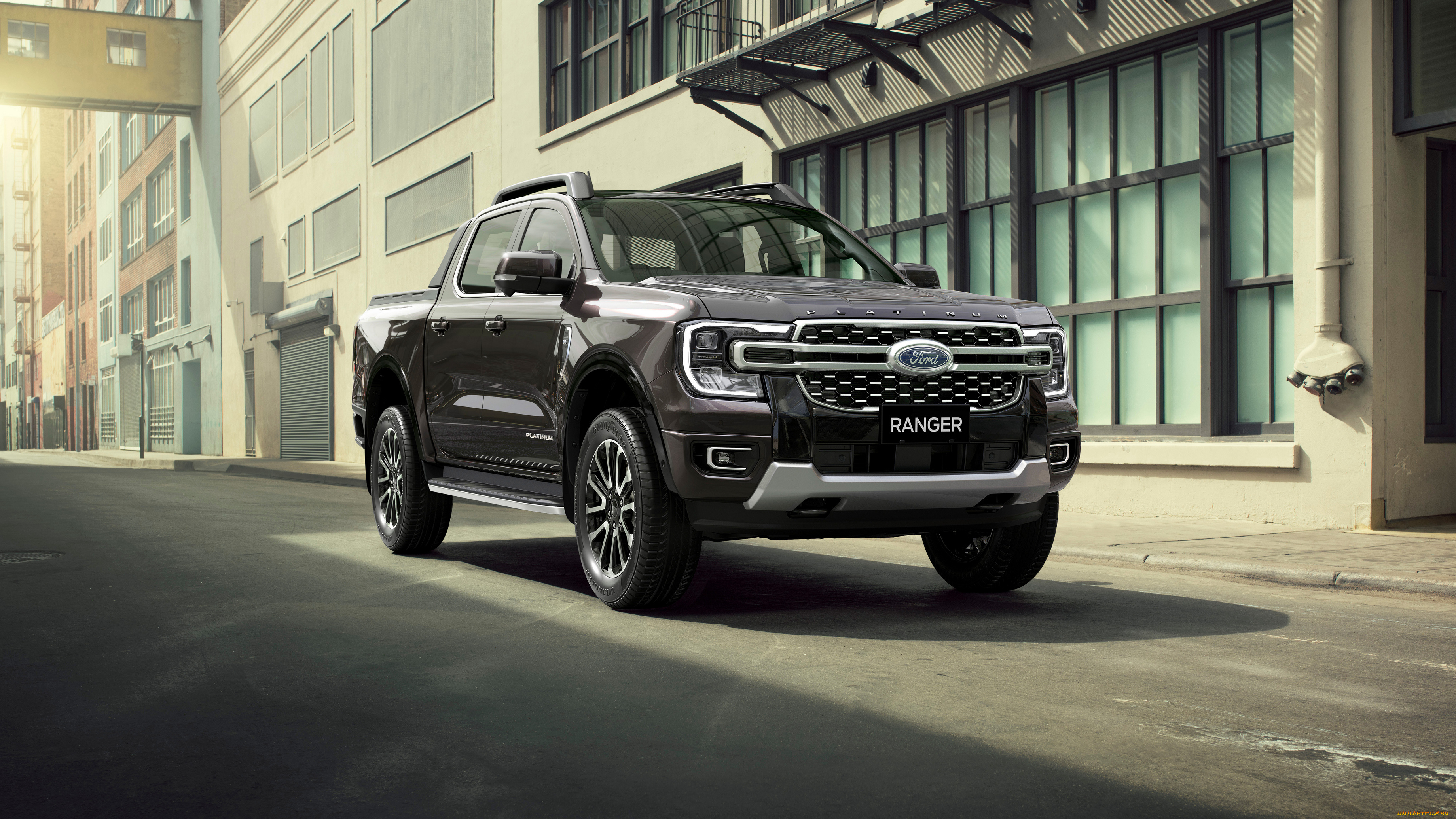 ford, ranger, platinum, double, cab, 2022, автомобили, ford, ranger, platinum, double, cab, форд, рэнджер, черный, пикап, город