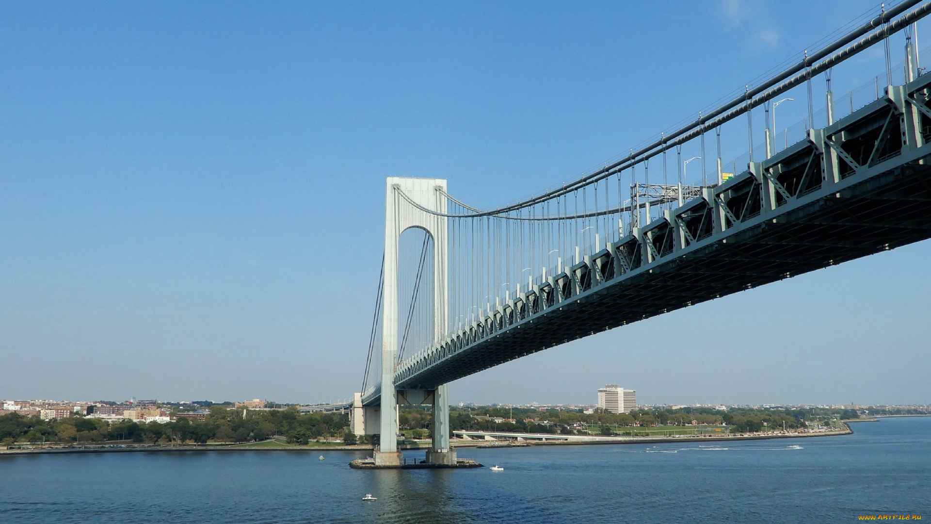 мост, верразано, , нью-йорк, города, нью-йорк, , сша, мост