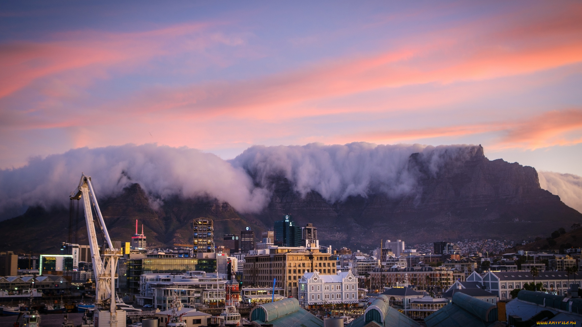 города, кейптаун, , юар, горы, панорама