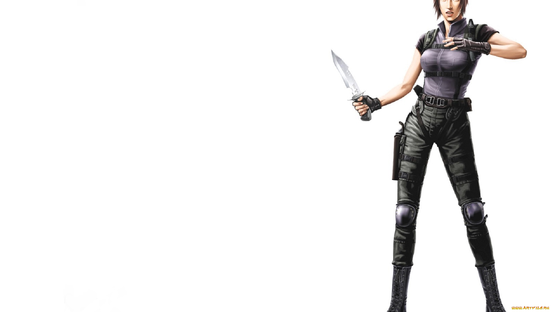 видео, игры, breakdown, девушка, униформа, нож