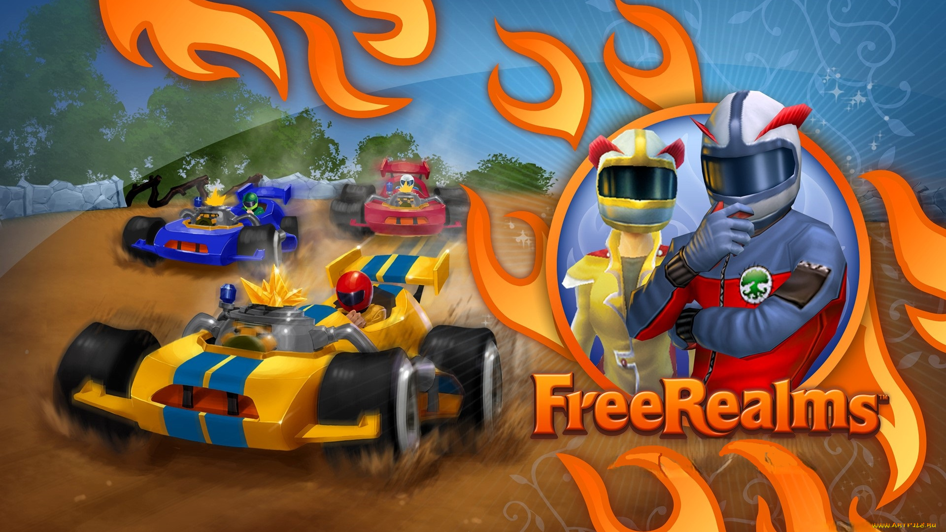 видео, игры, free, realms, машины, гонка, гонщики