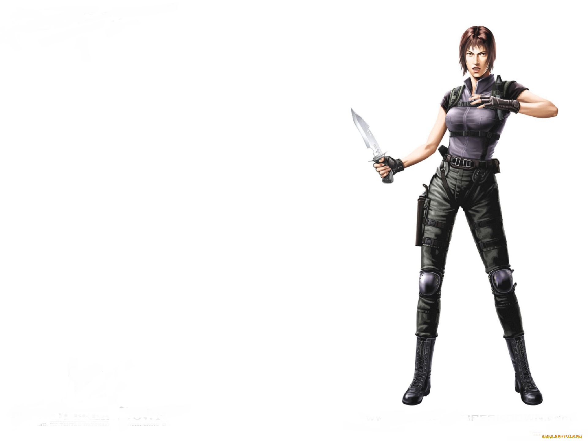 видео, игры, breakdown, девушка, униформа, нож