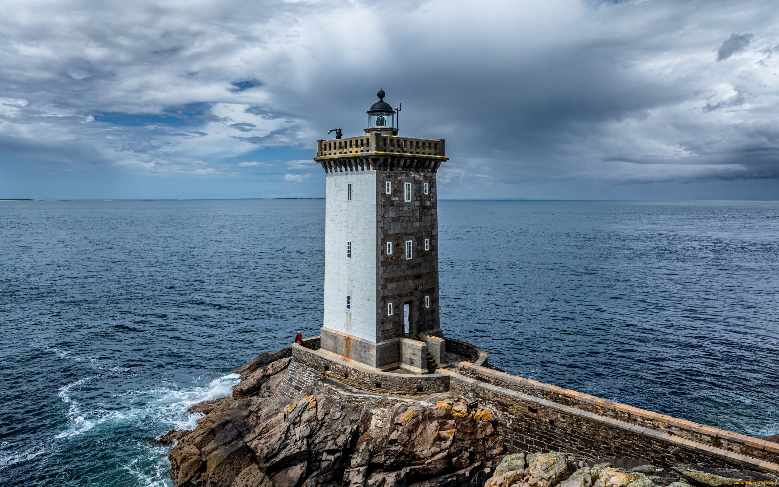 природа, маяки, море, маяк, волны, тучи