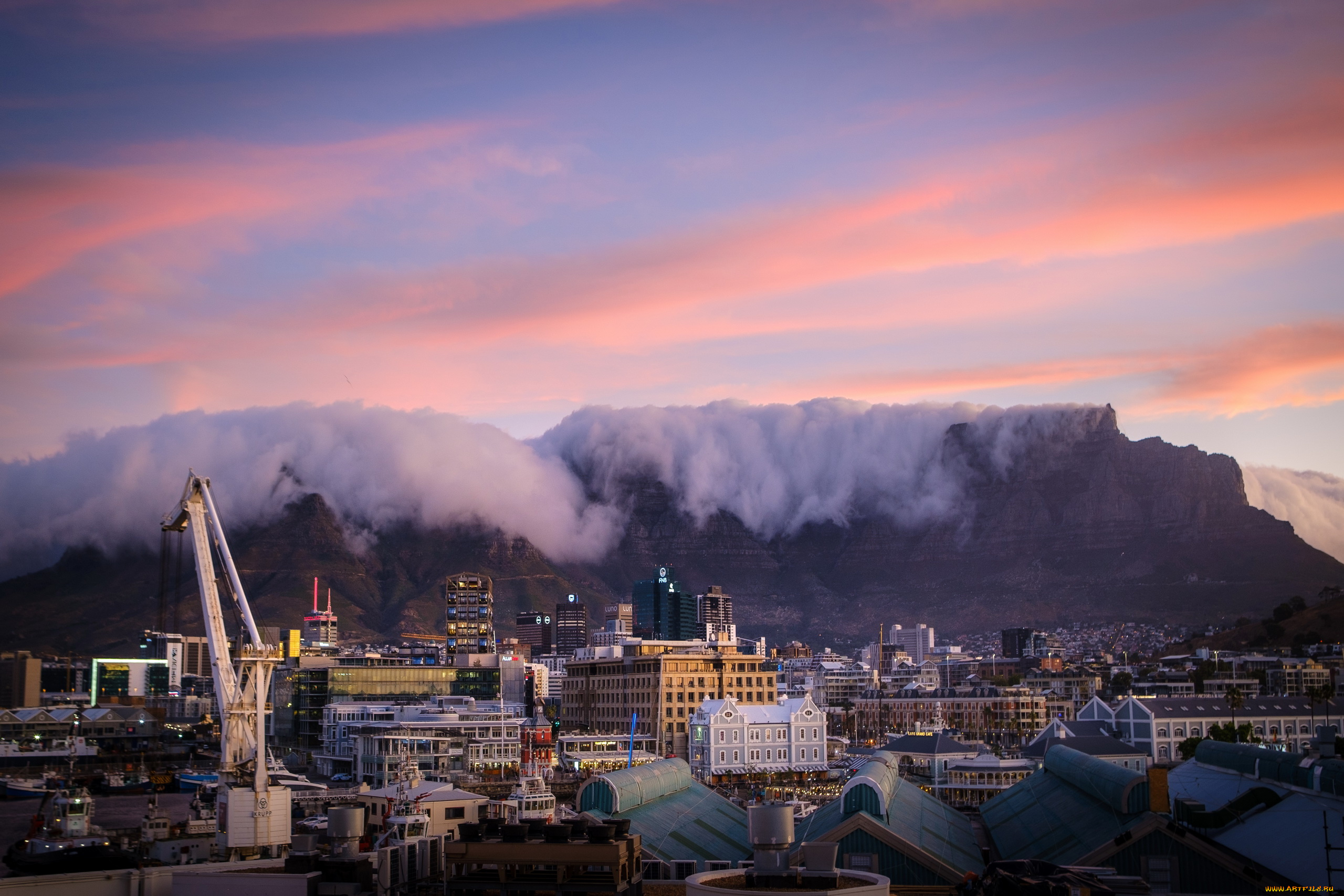 города, кейптаун, , юар, горы, панорама