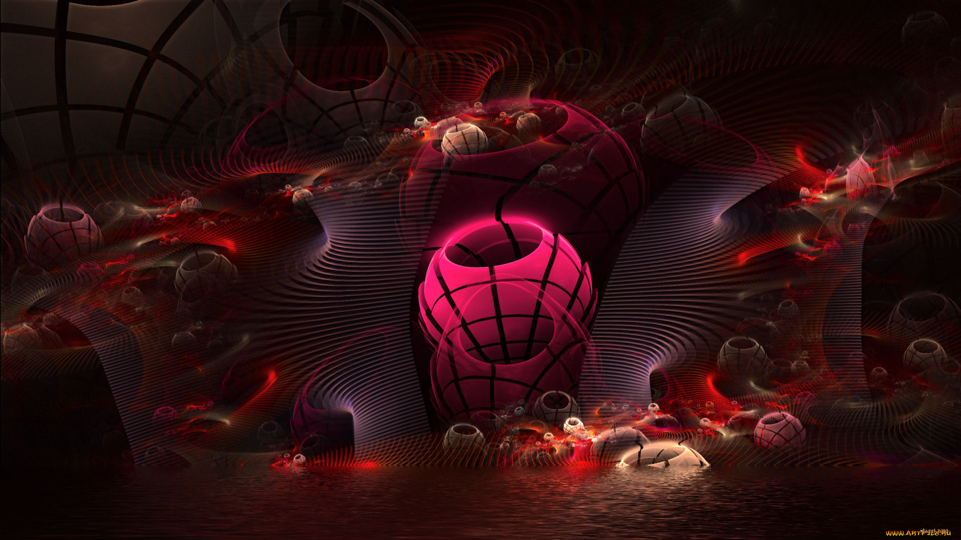 3д, графика, fractal, фракталы, абстракции