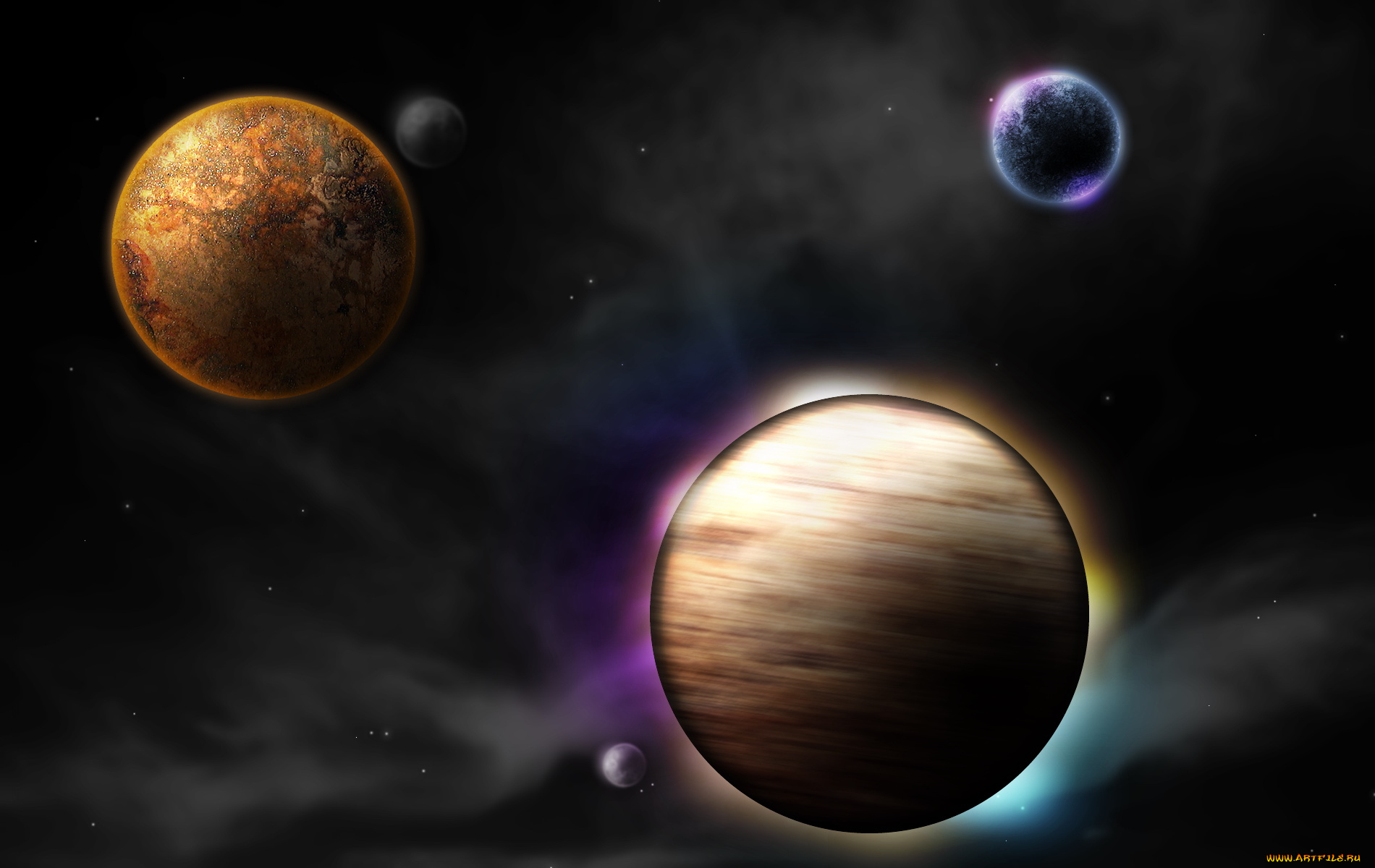 космос, арт, планета