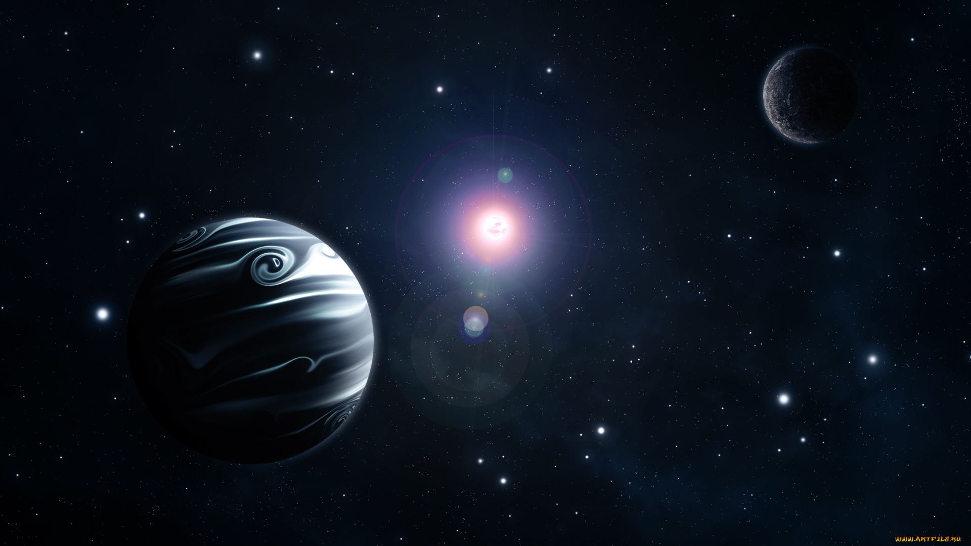 космос, арт, планеты