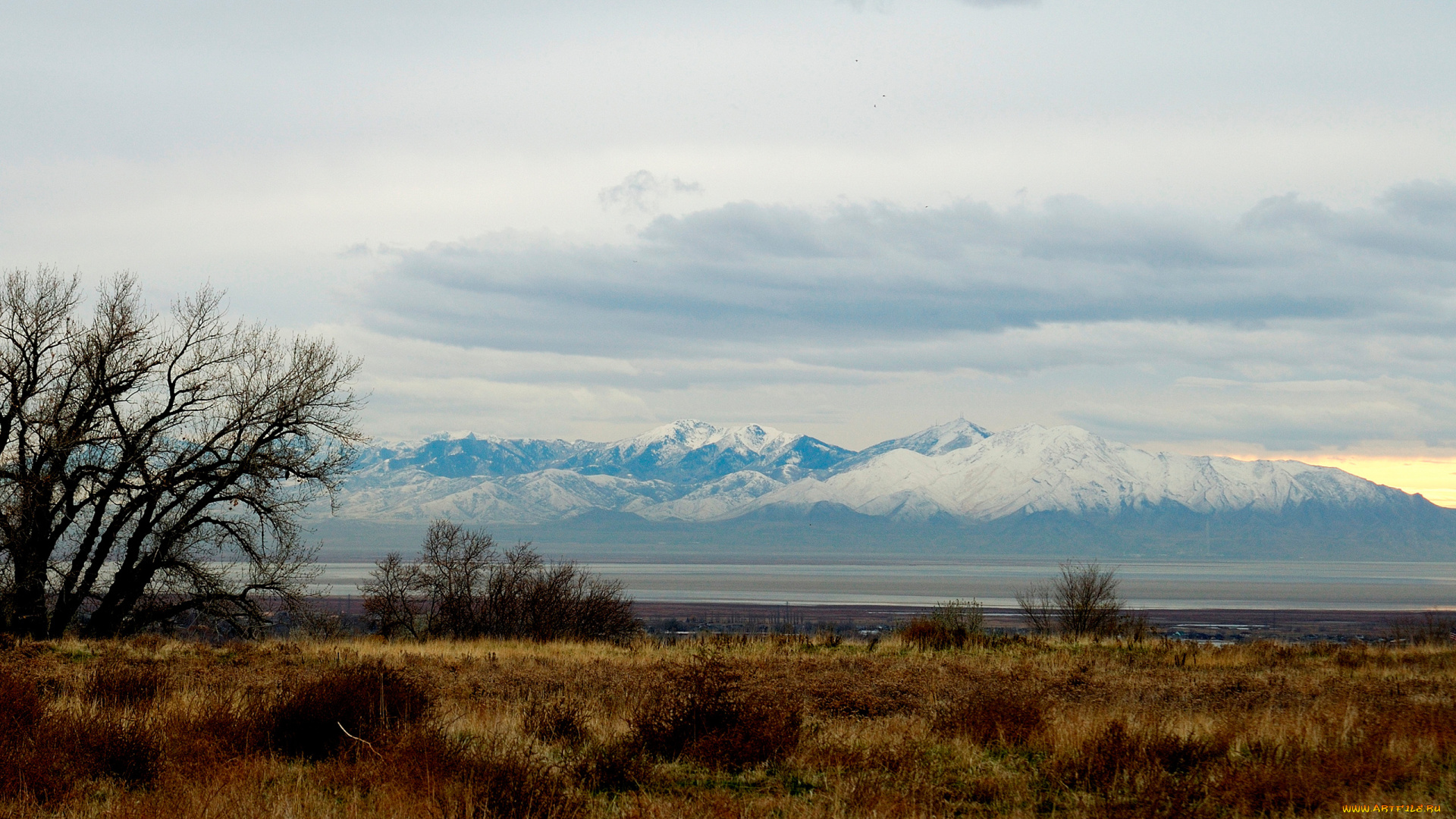 природа, другое, равнина, горы, трава