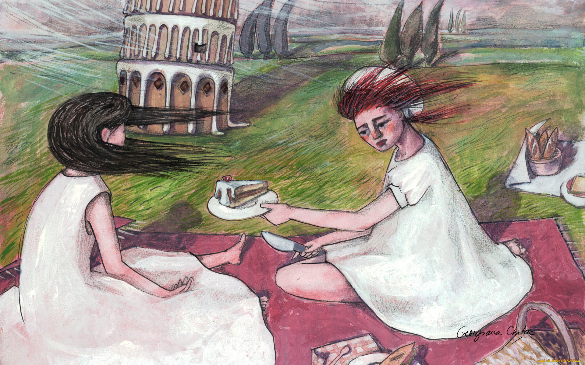 рисованные, georgiana, chitac,