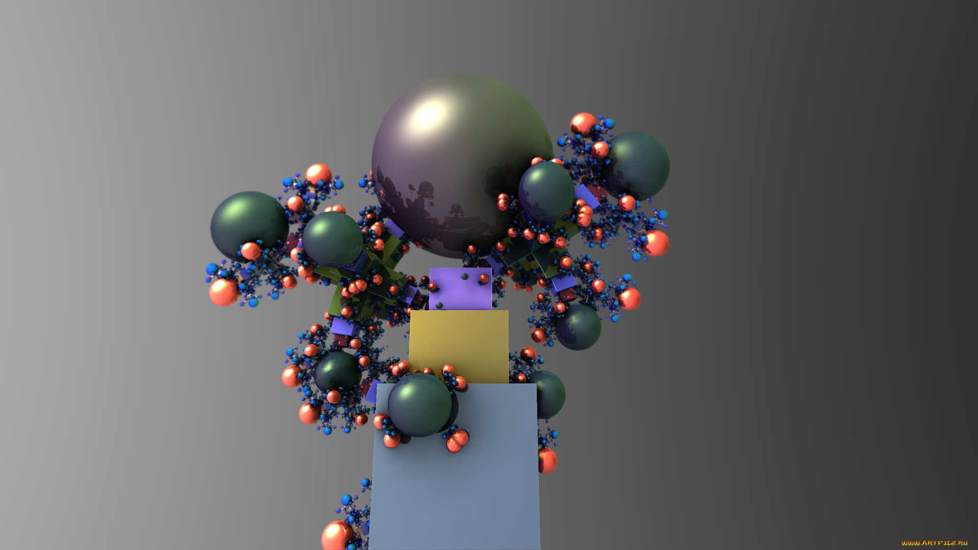 3д, графика, шары, , balls, квадраты, шары