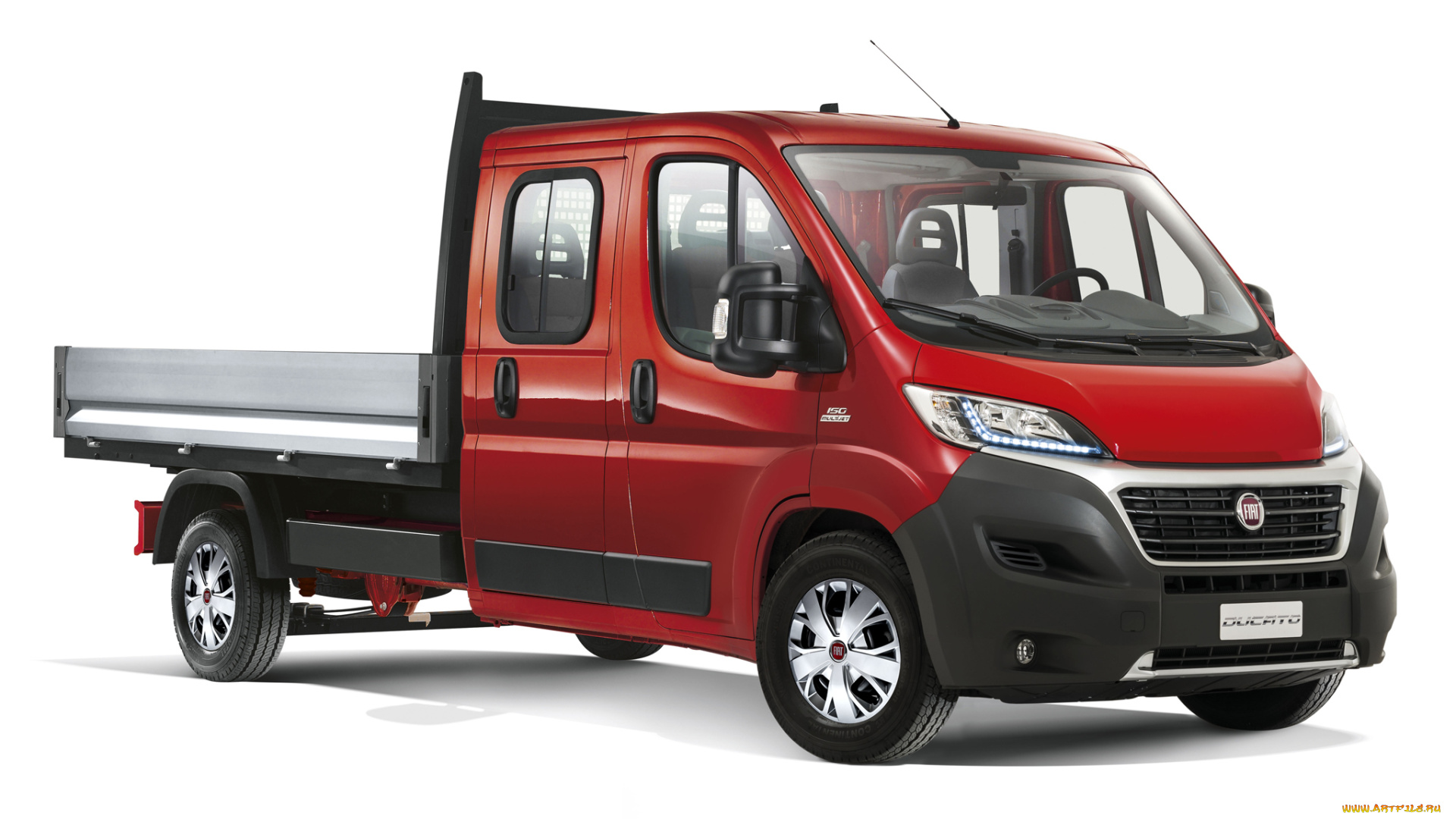 автомобили, fiat, красный, truck, cab, crew, ducato