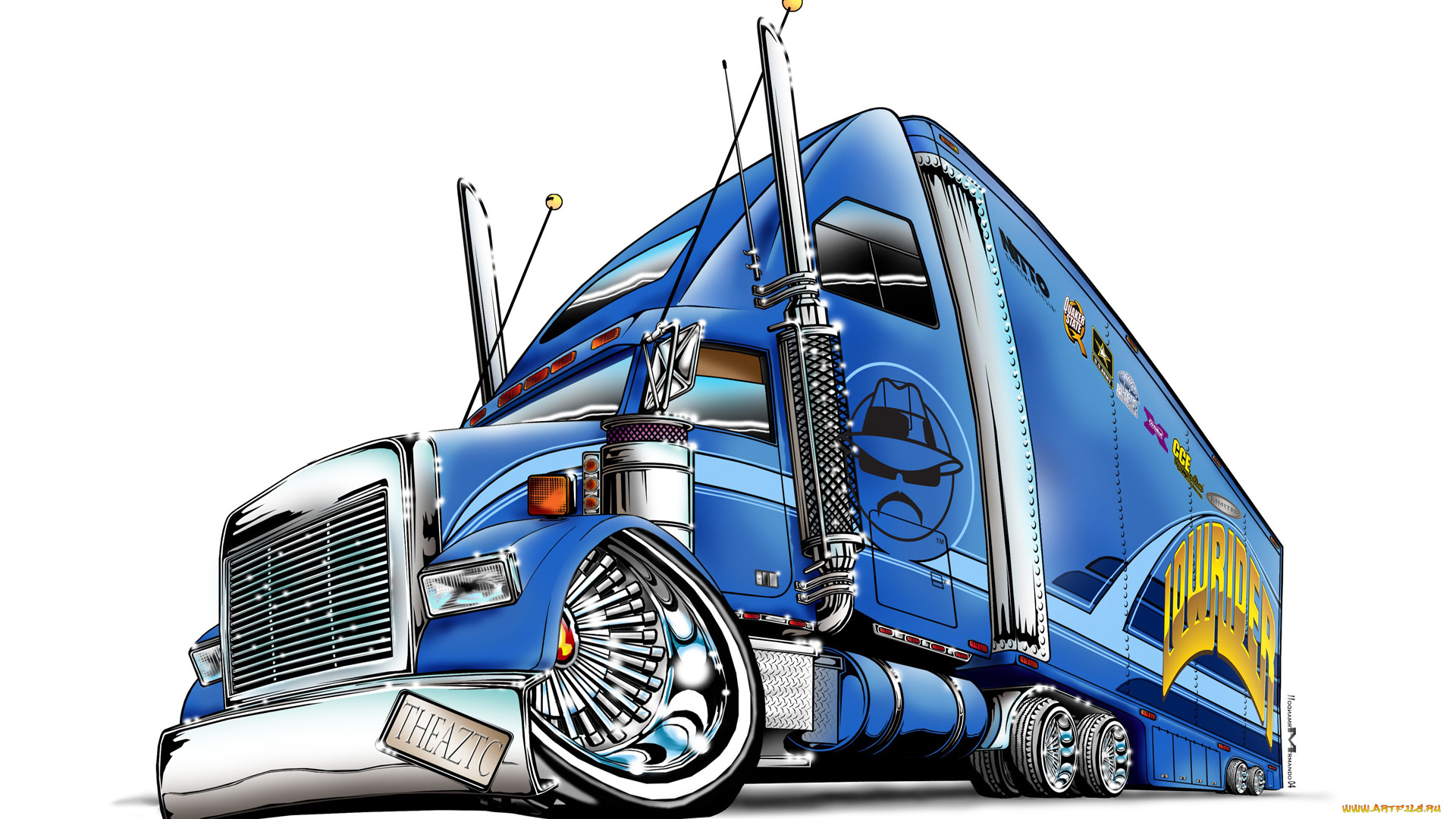 автомобили, рисованные, truck