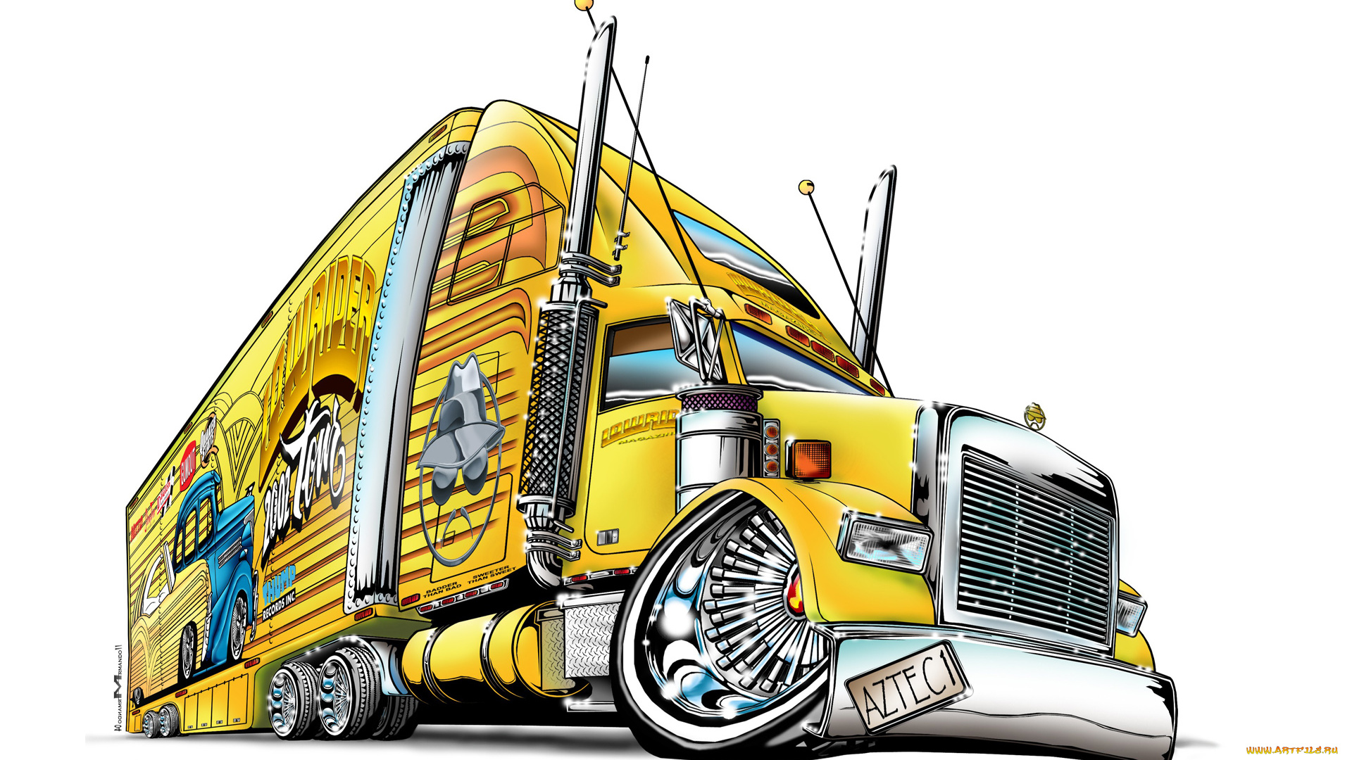 автомобили, рисованные, truck