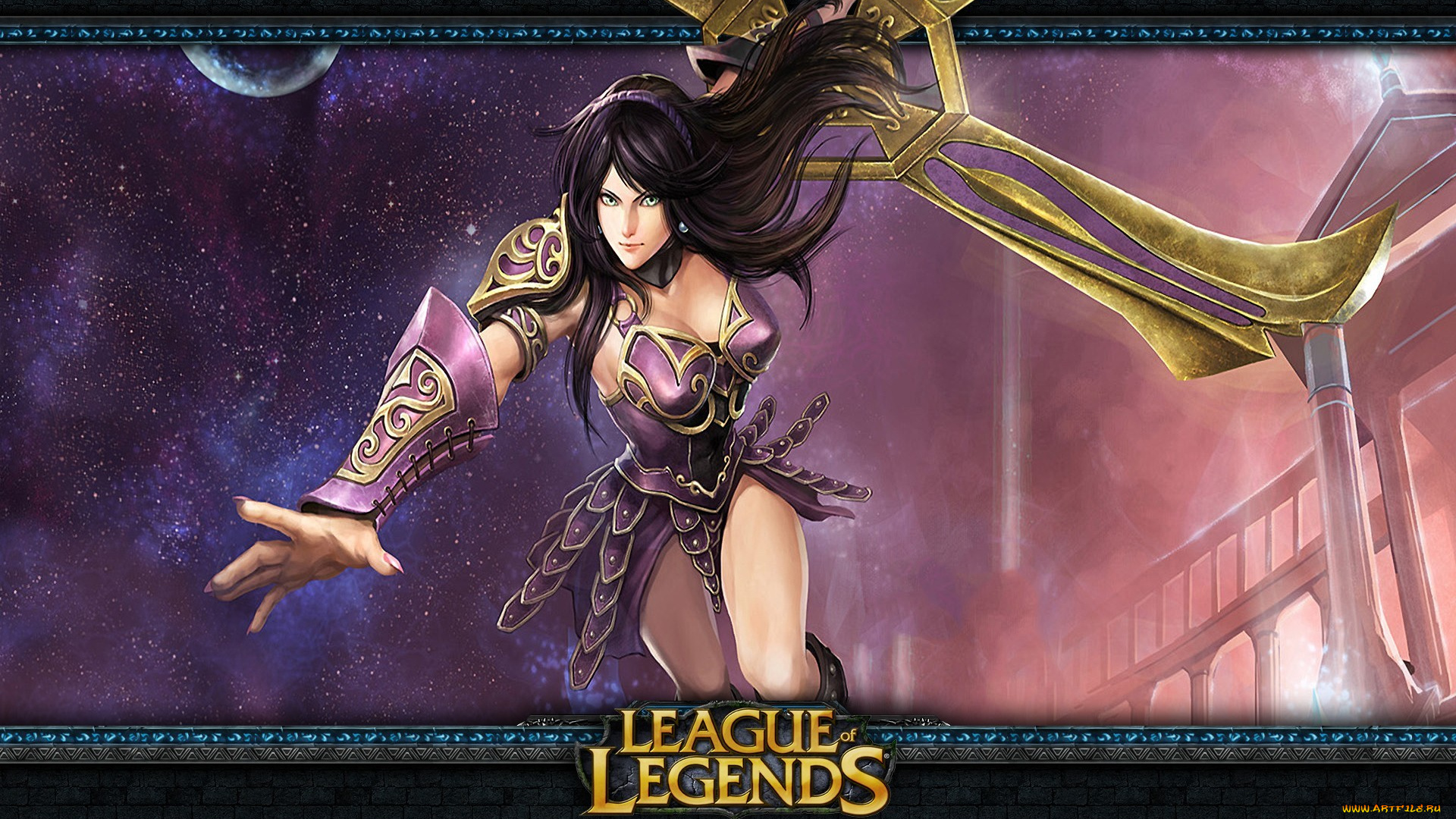 видео, игры, league, of, legends, оружие, девушка, sivir, league, of, legends