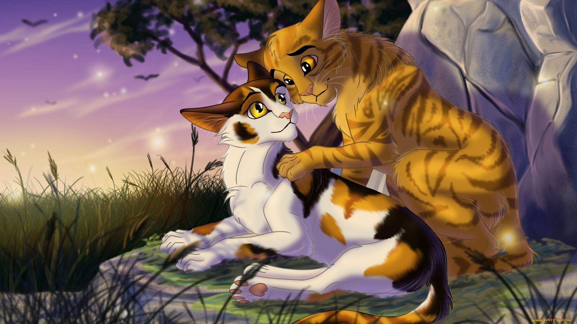 рисованное, животные, , коты, кот, кошка