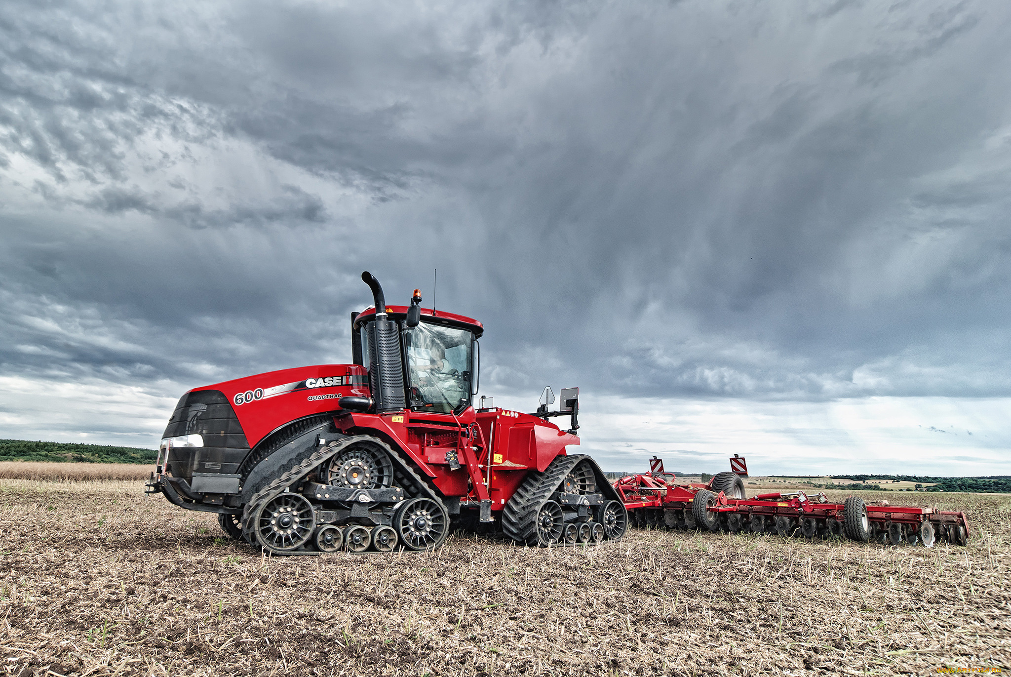 техника, тракторы, на, гусенецах, гусеничный, трактор, тяжелый