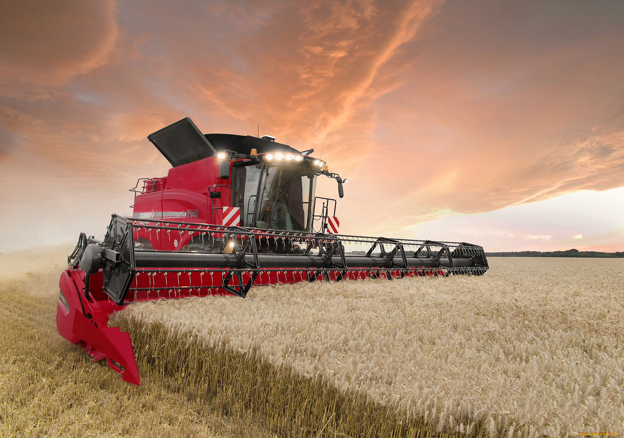 техника, комбайны, поле, комбайн, уборочная