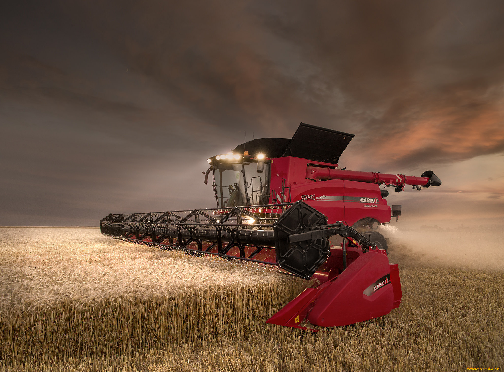 техника, комбайны, уборочная, комбайн, поле