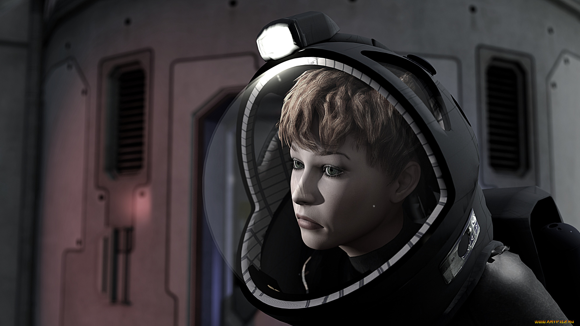 3д, графика, фантазия, , fantasy, девушка, фон, взгляд