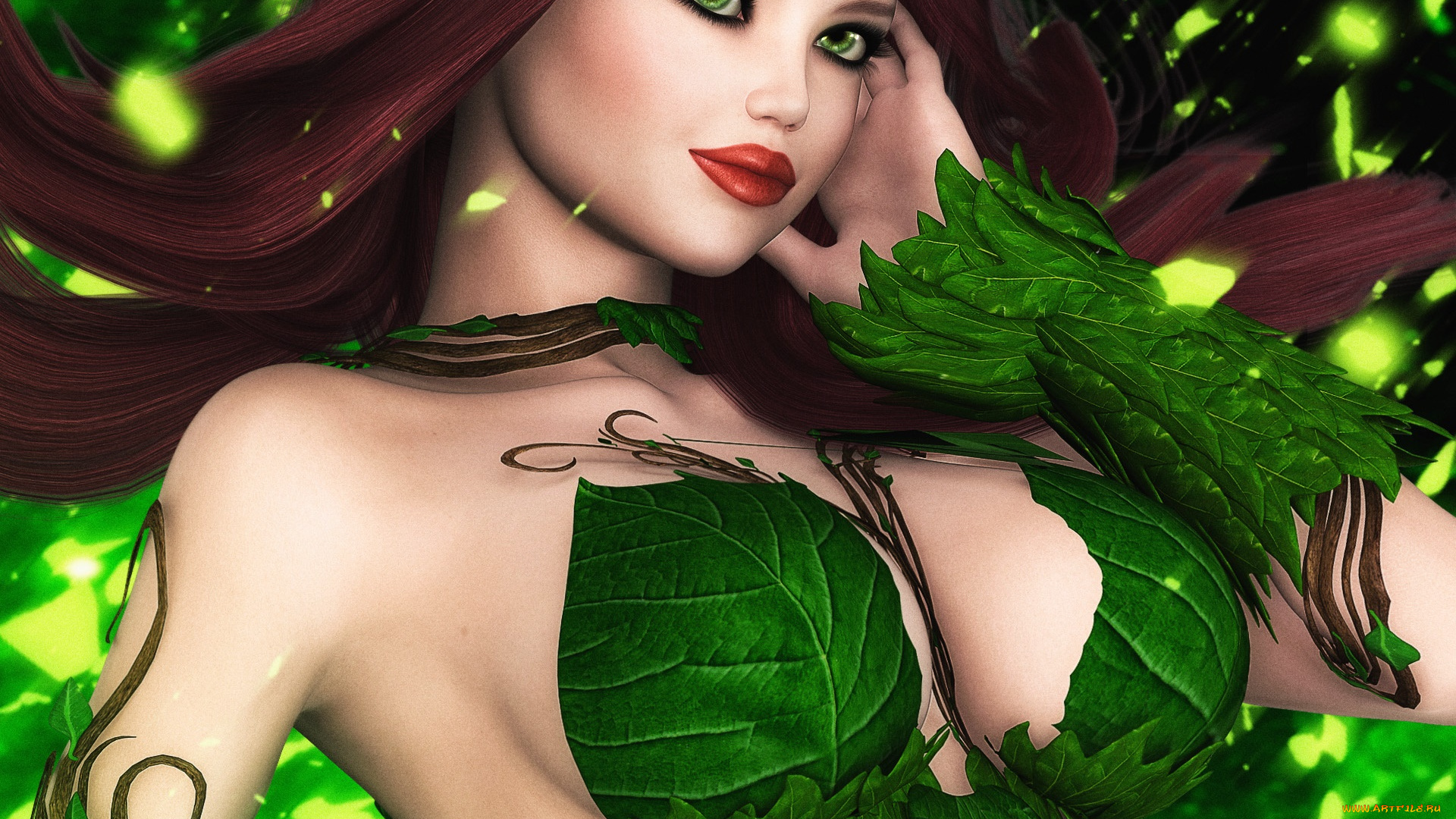 3д, графика, фантазия, , fantasy, взгляд, девушка, фон