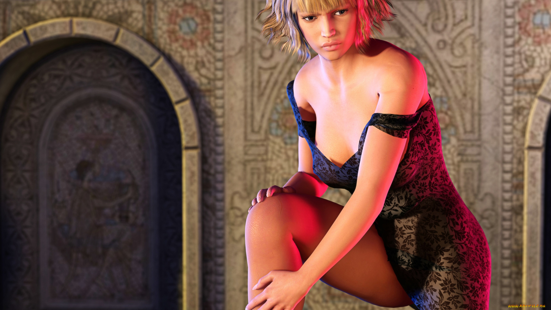 3д, графика, люди, , people, девушка, фон, взгляд