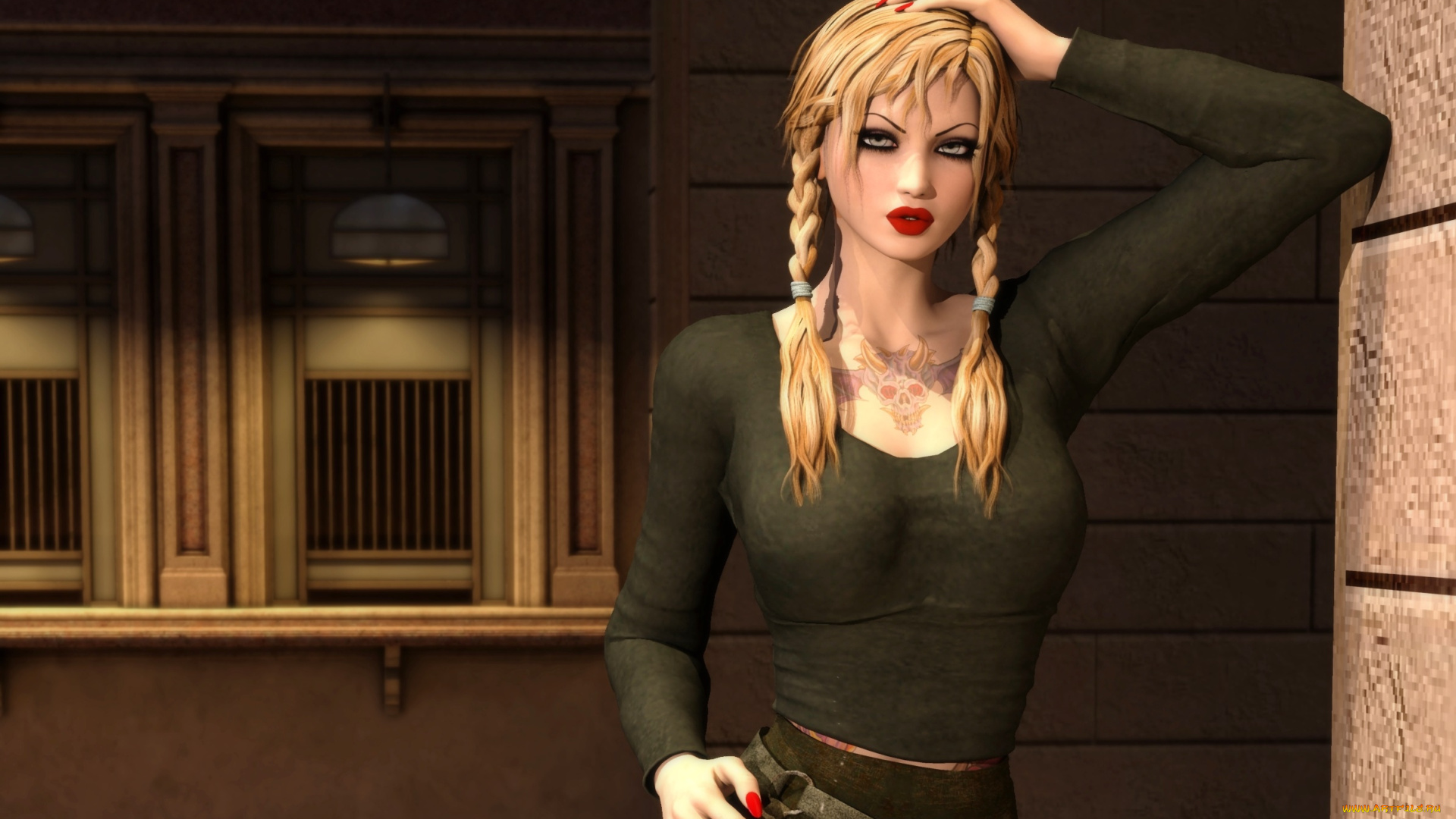 3д, графика, люди, , people, девушка, фон, взгляд