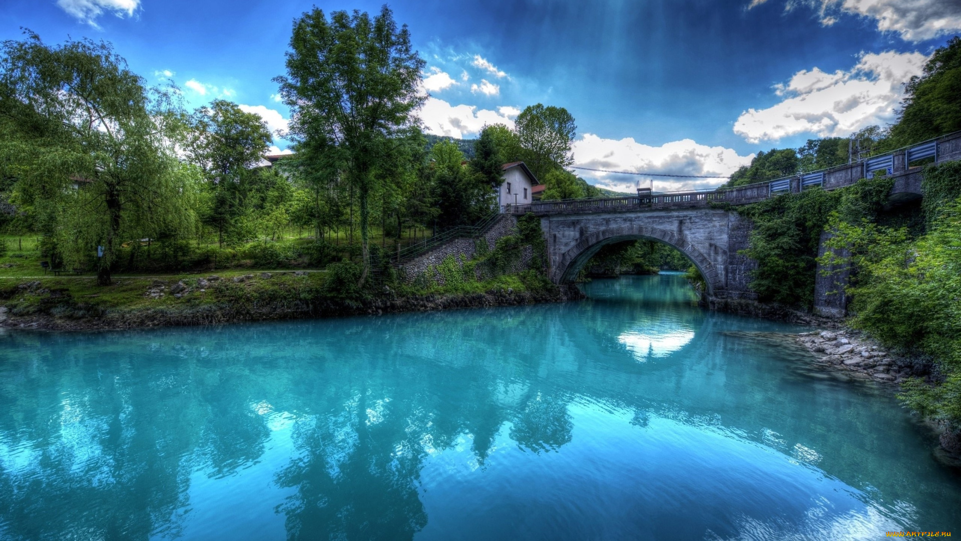 природа, реки, озера, река, мост
