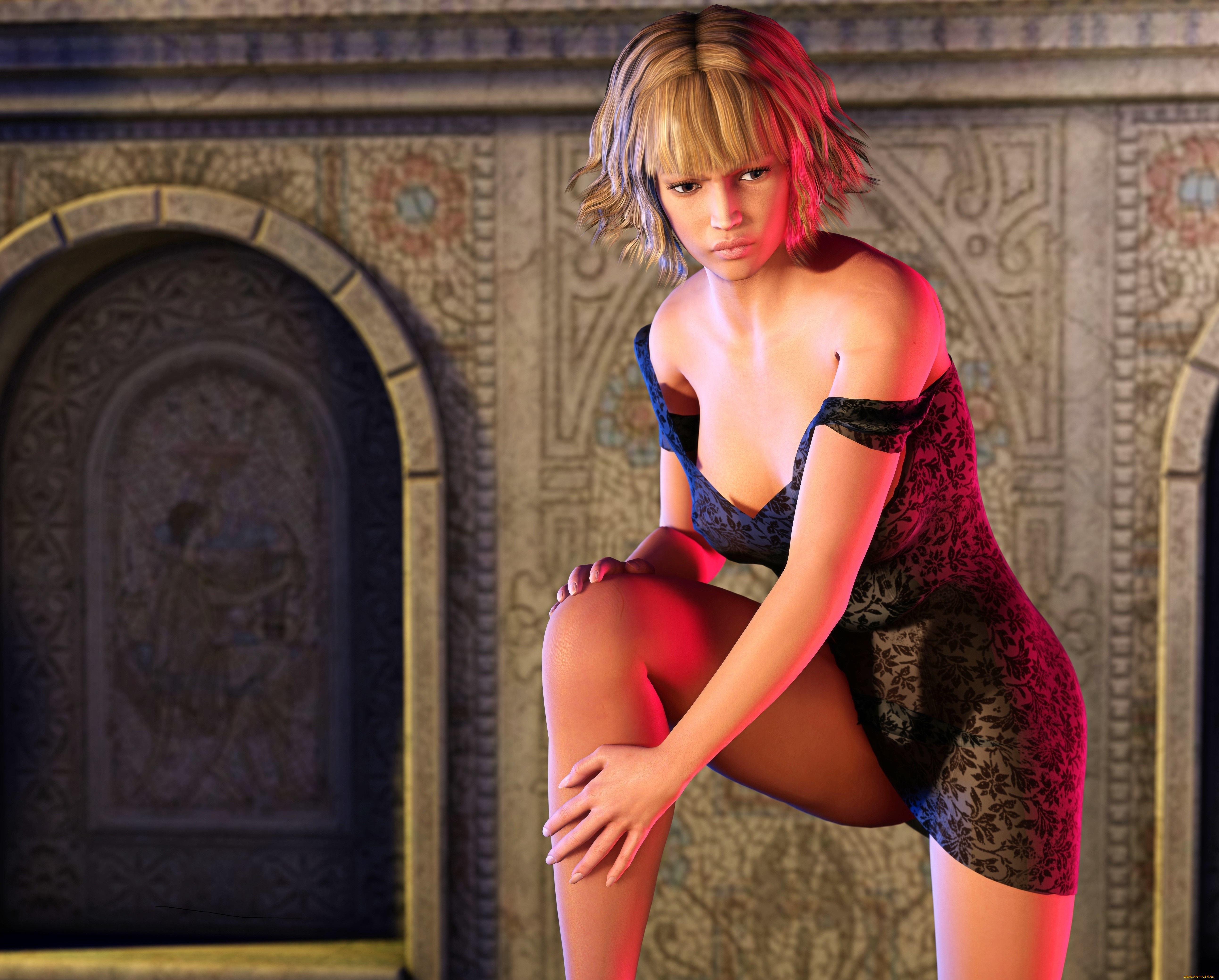 3д, графика, люди, , people, девушка, фон, взгляд