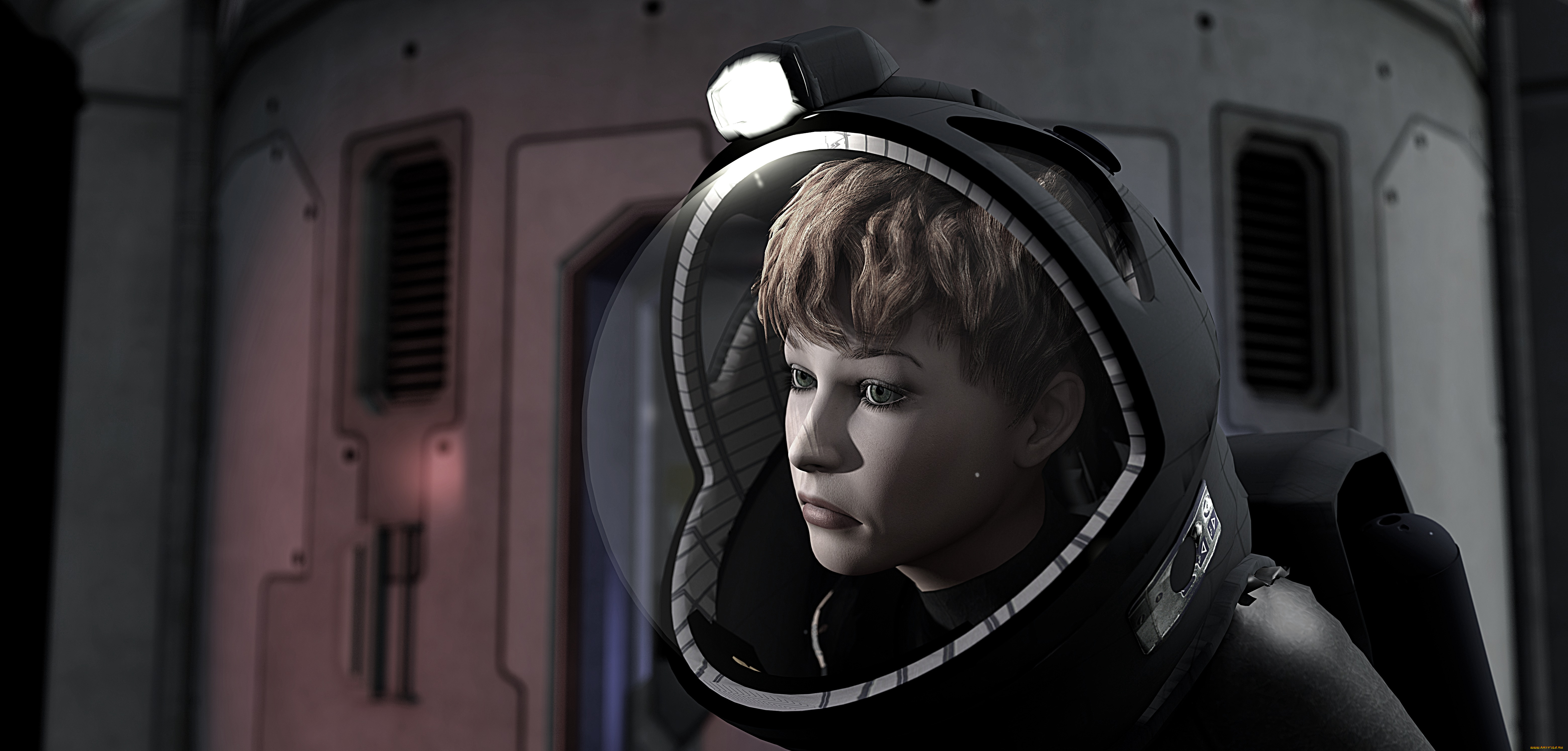 3д, графика, фантазия, , fantasy, девушка, фон, взгляд