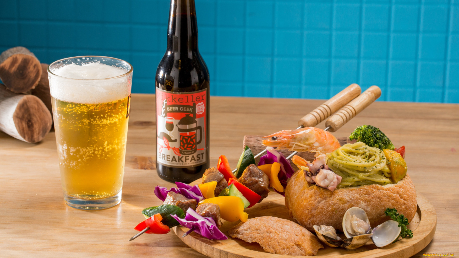 еда, разное, мясо, шашлык, пиво, овощи