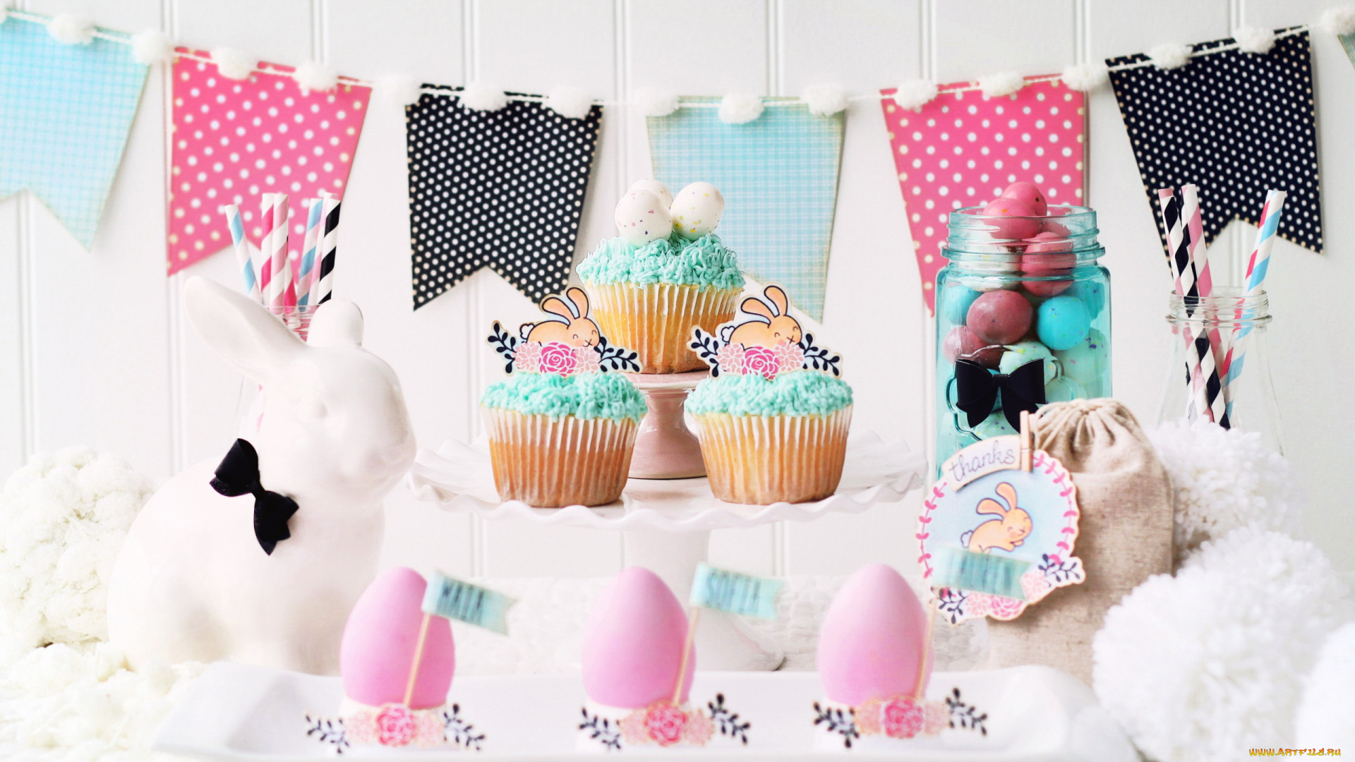 праздничные, пасха, яйца, кексы