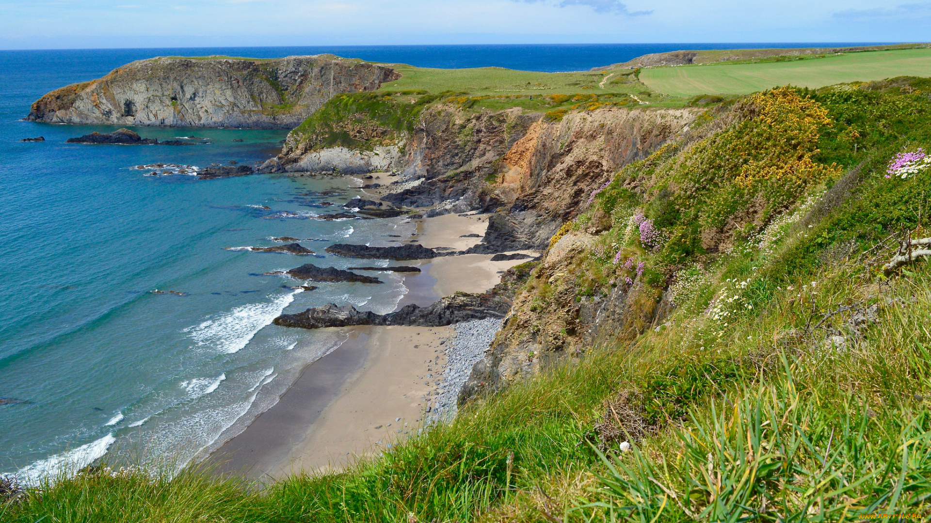 природа, побережье, море, берег