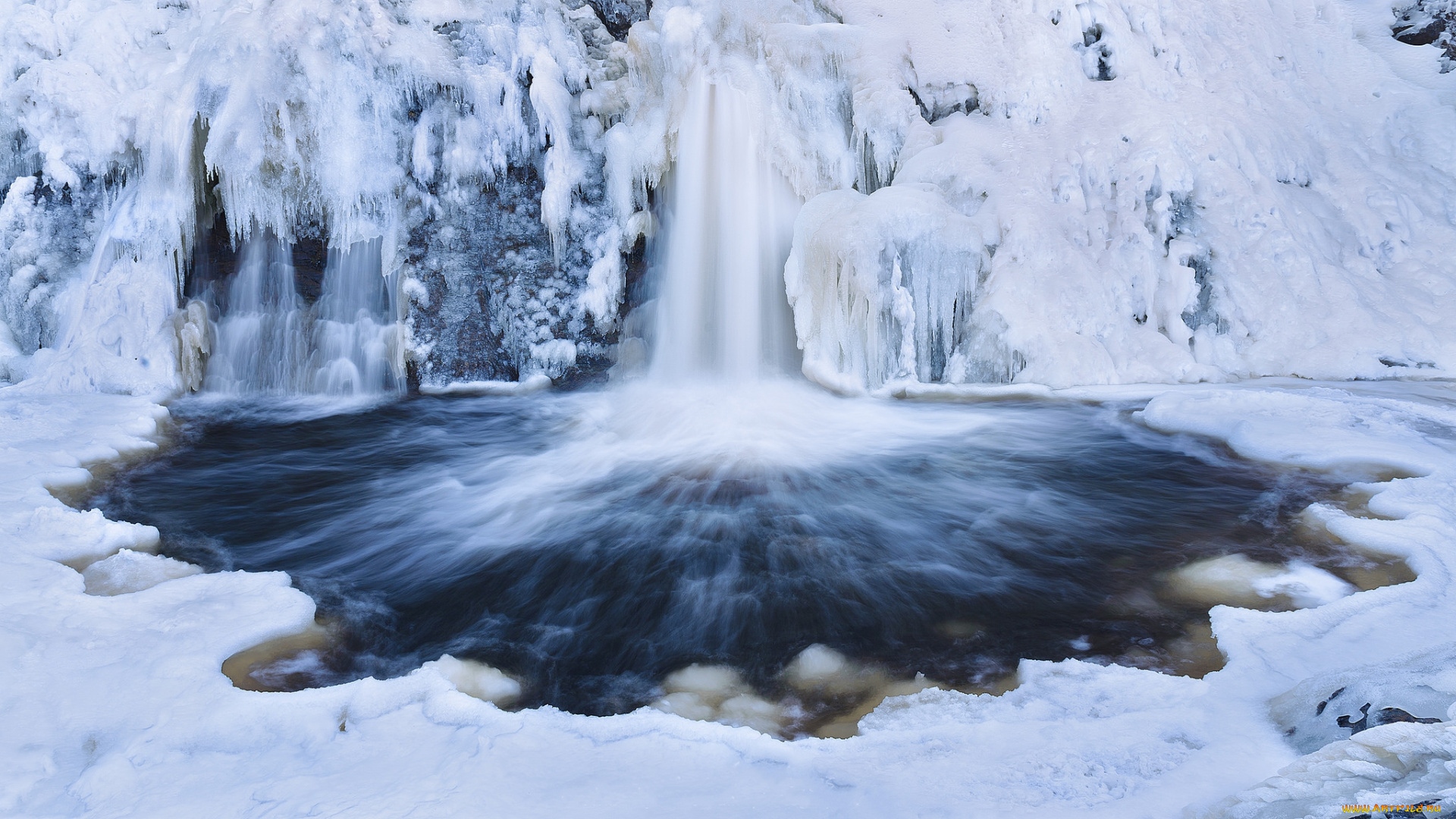 природа, водопады, река, водопад, лес