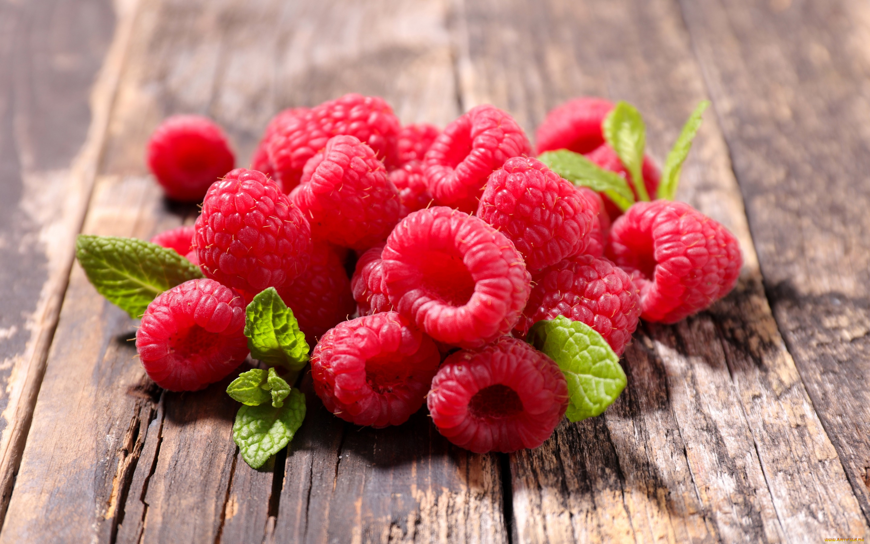 еда, малина, крупный, план, ягоды, доски, листочки