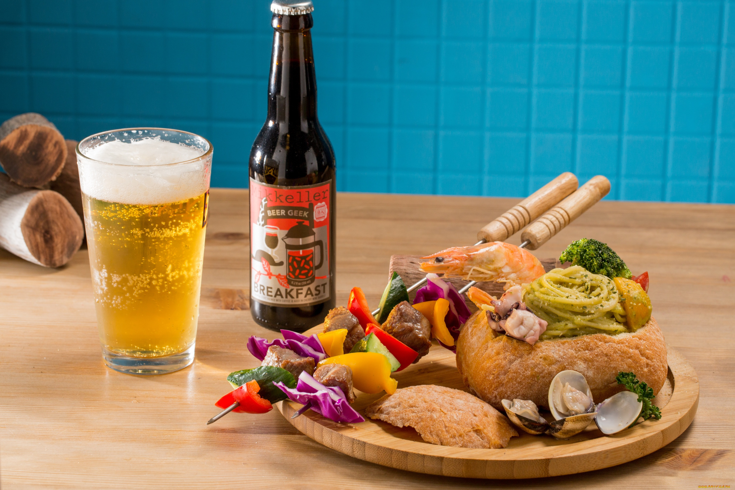 еда, разное, мясо, шашлык, пиво, овощи