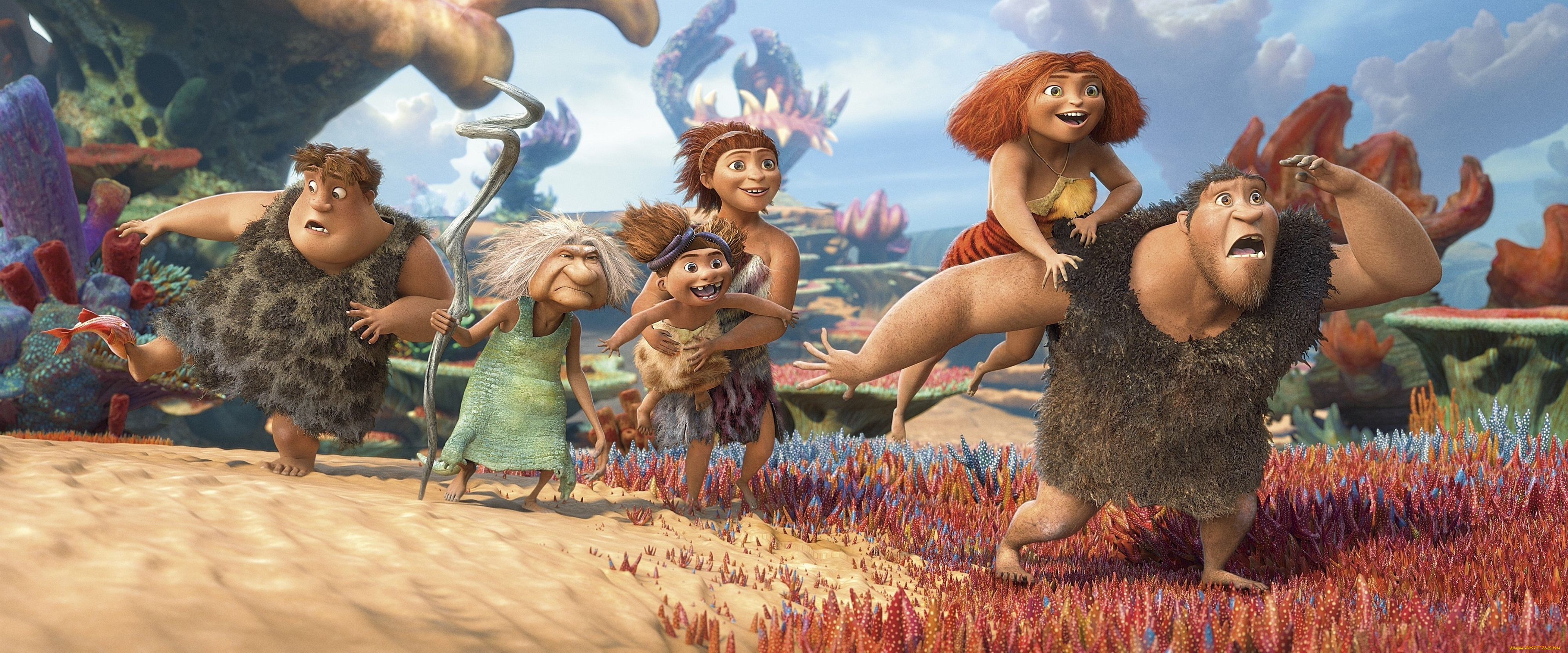 мультфильмы, the, croods, caveman, family, the, croods, 2, vegetation