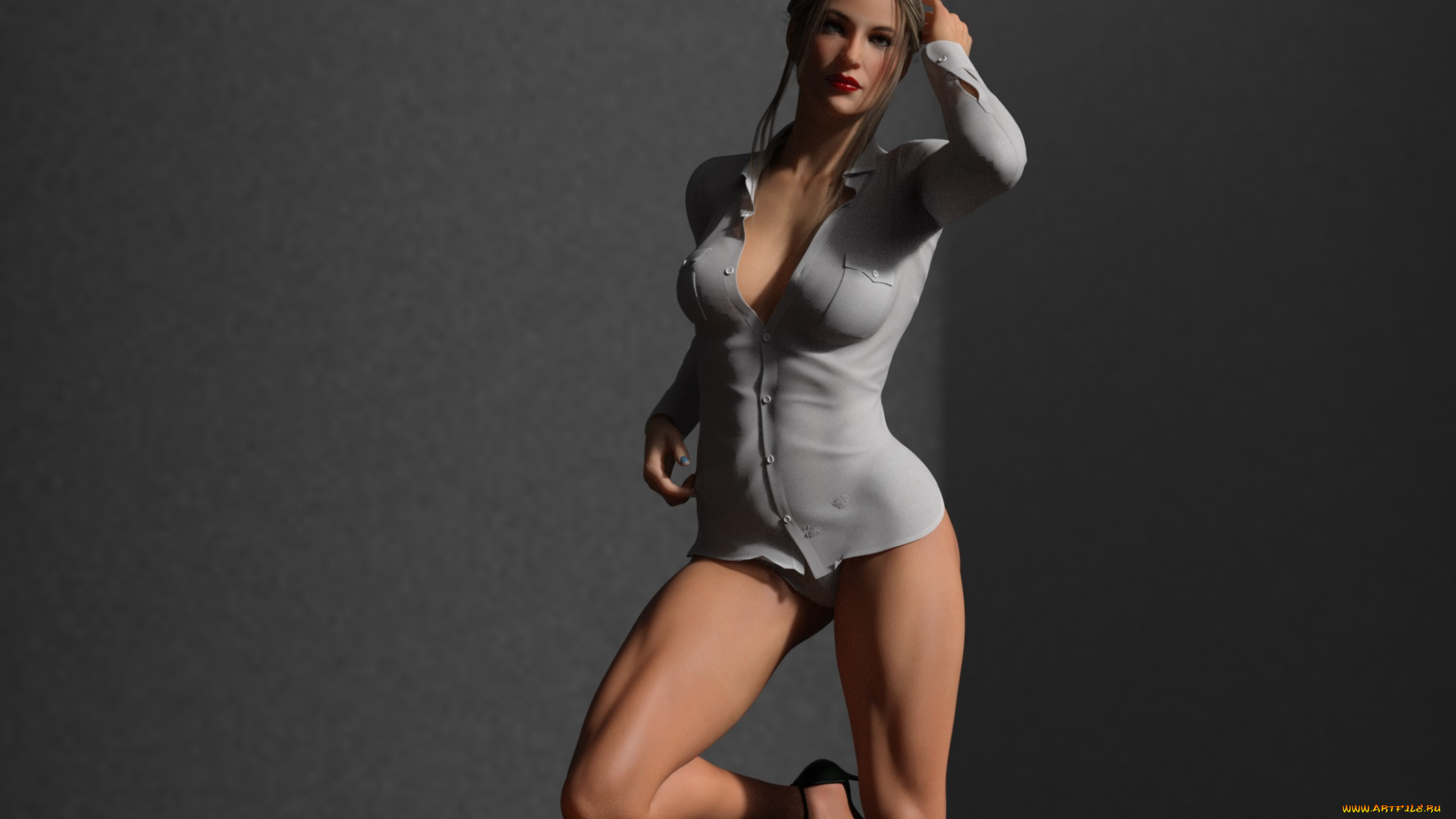 3д, графика, люди, , people, девушка, взгляд, фон