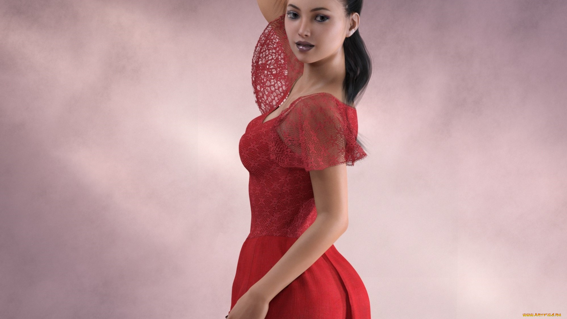 3д, графика, люди, , people, девушка, взгляд, фон