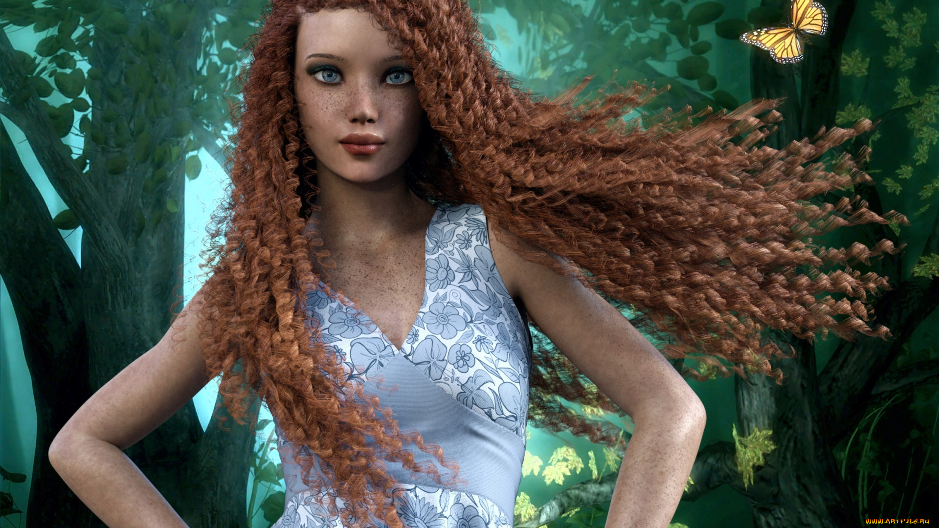 3д, графика, люди, , people, фон, взгляд, девушка