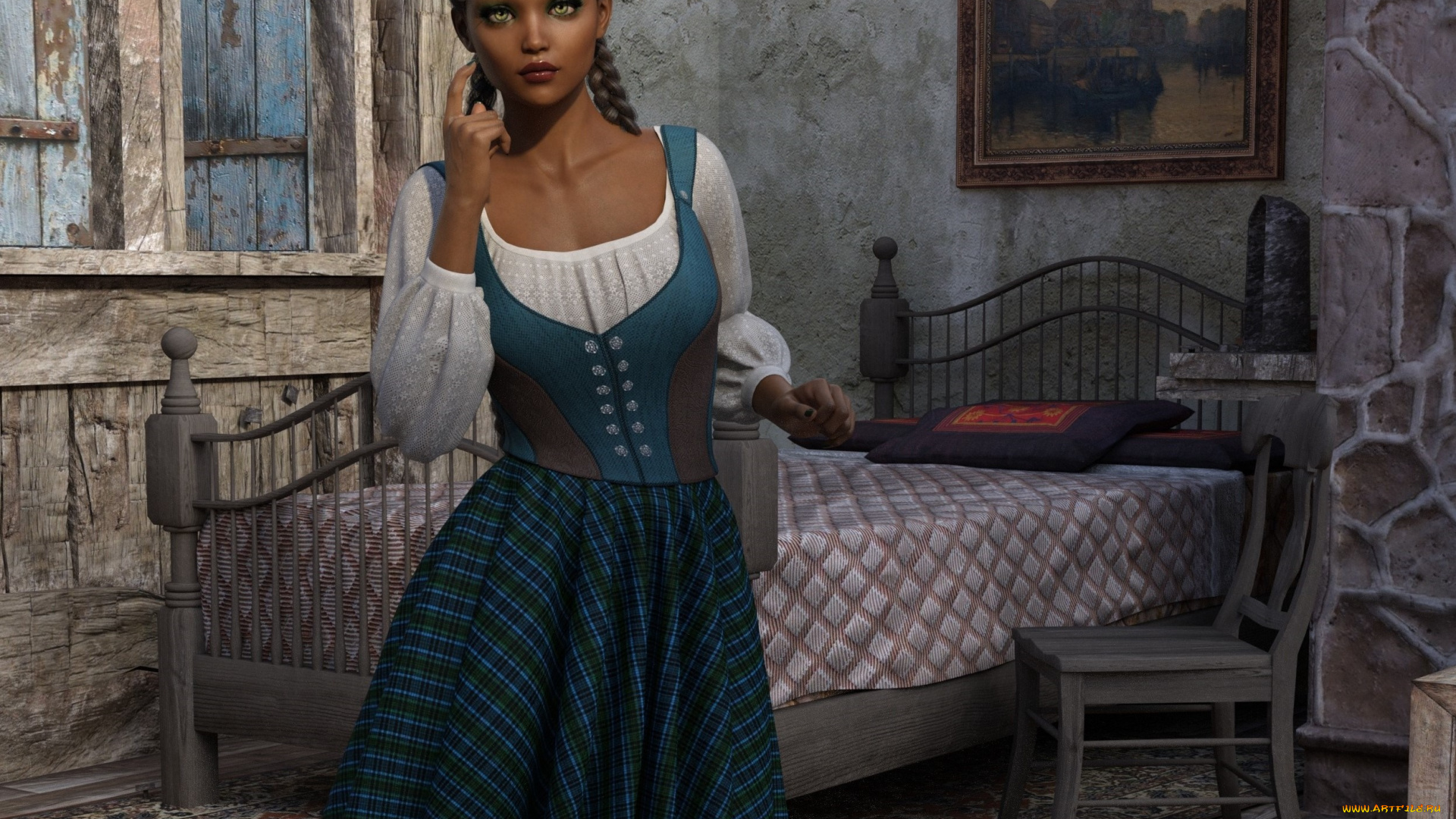 3д, графика, люди, , people, фон, взгляд, девушка