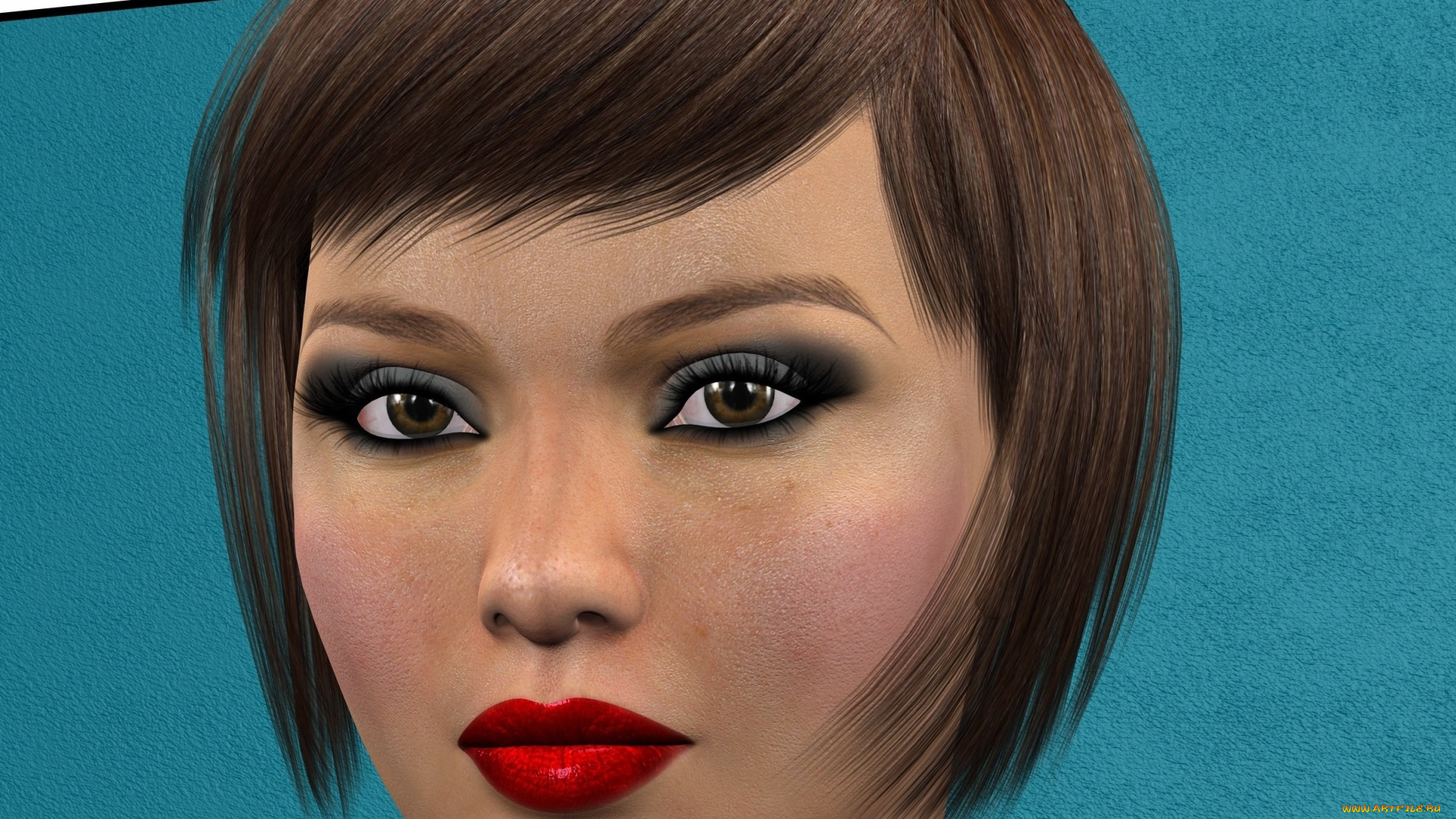 3д, графика, портрет, , portraits, фон, взгляд, девушка