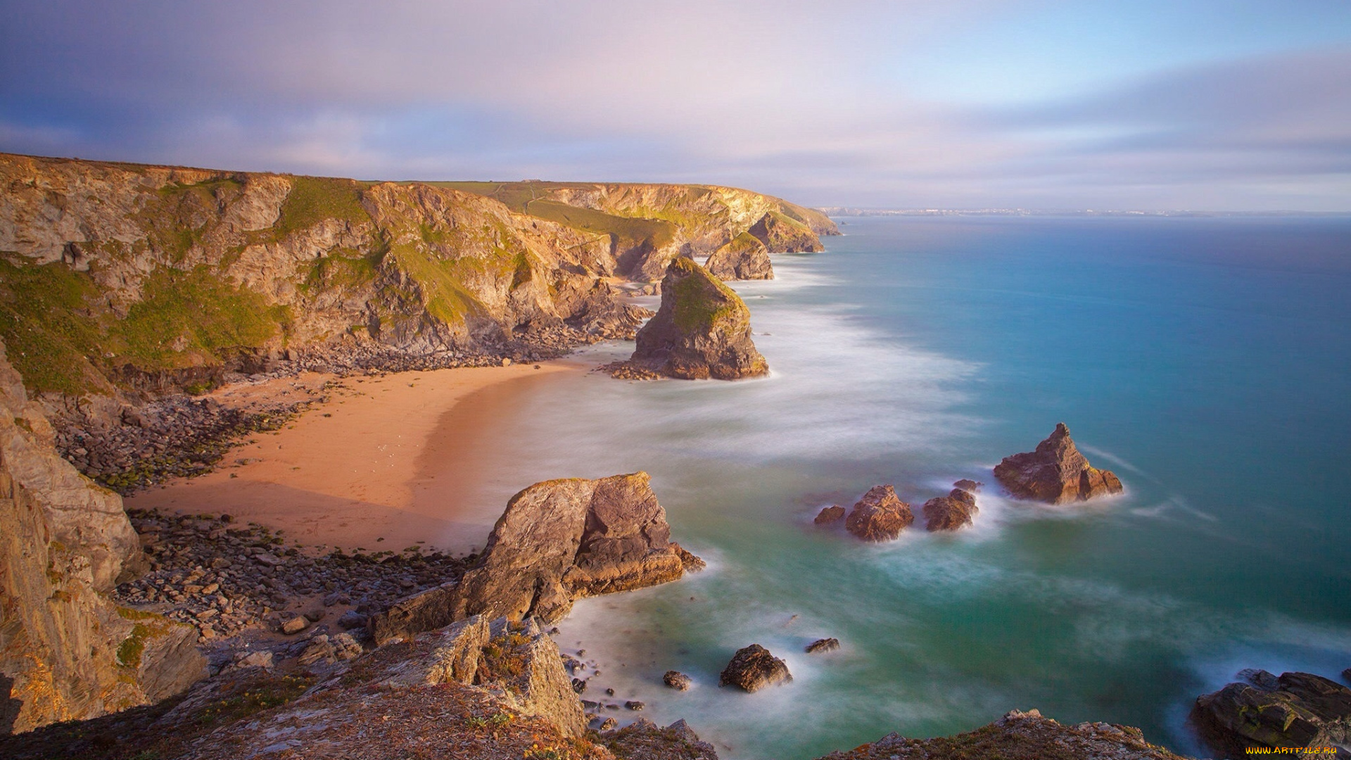 природа, побережье, простор