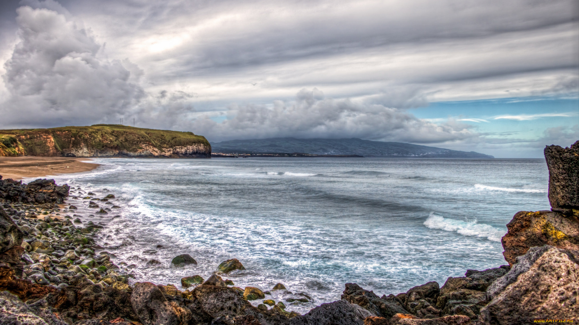 природа, побережье, простор