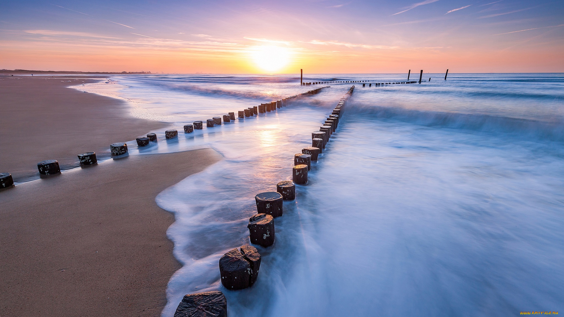 природа, побережье, простор