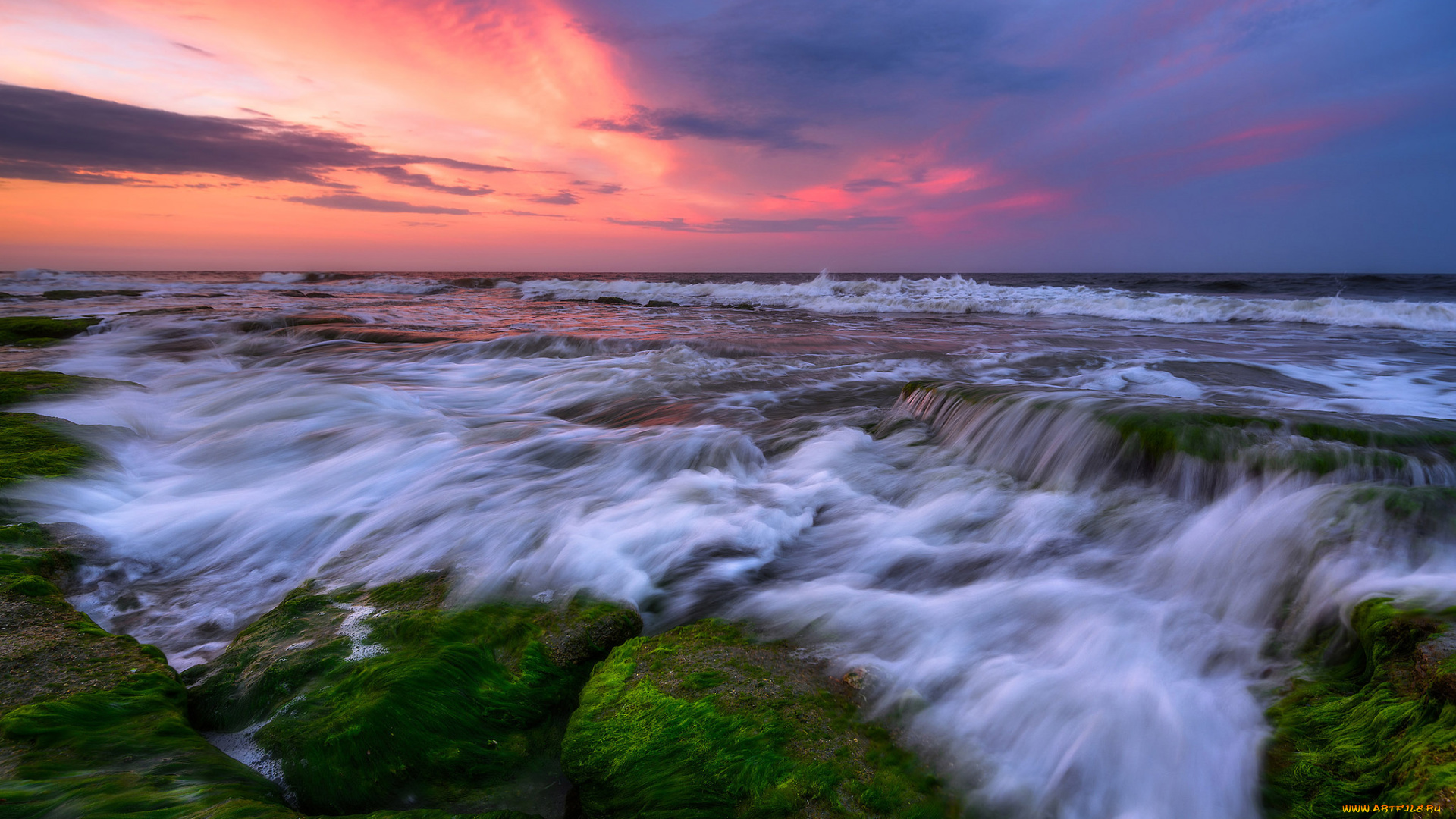 природа, побережье, простор