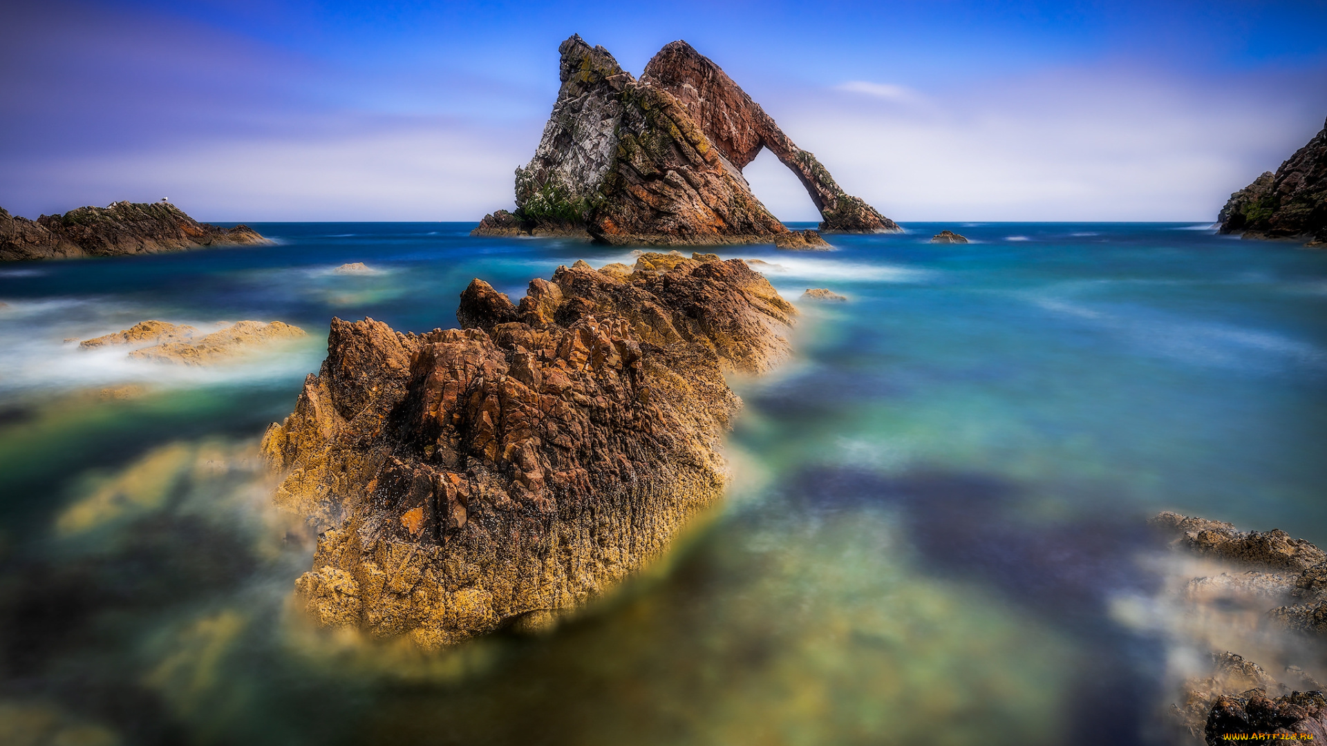 природа, побережье, простор